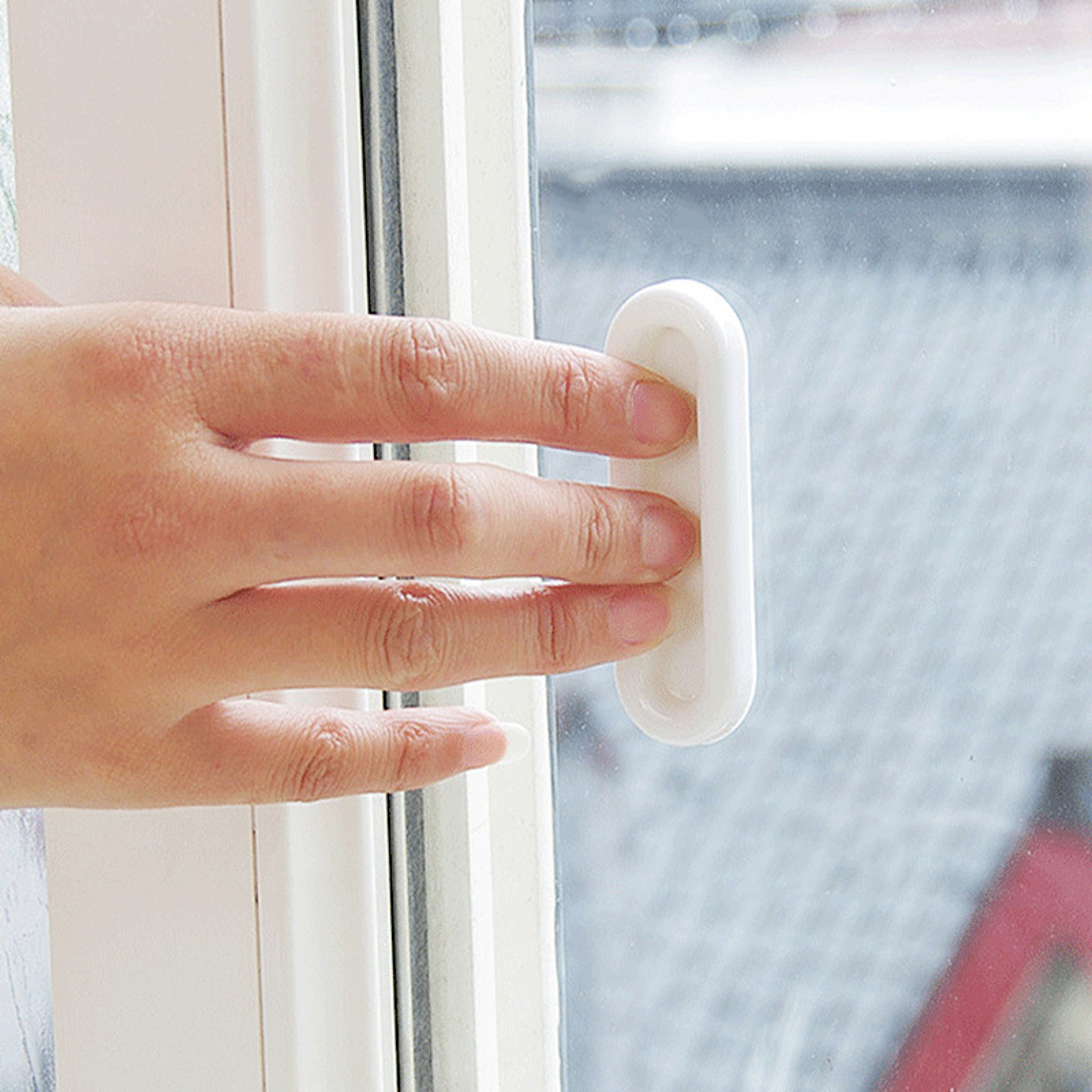 SelfAdhesive Oval Door Knobs For Interior Doors  Cabinets NonSlip Grip Handles For Glass Windows  D 2