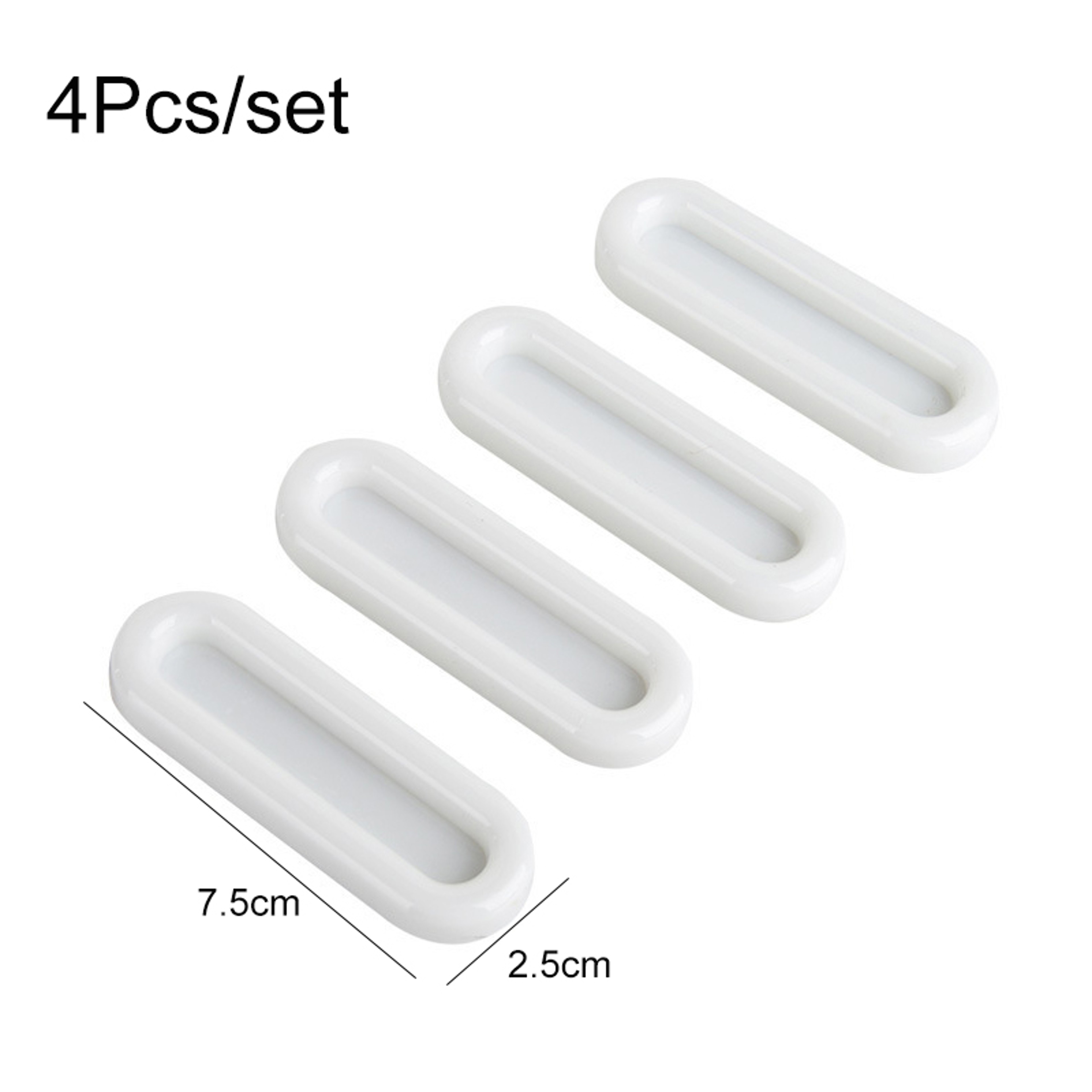 SelfAdhesive Oval Door Knobs For Interior Doors  Cabinets NonSlip Grip Handles For Glass Windows  D 5