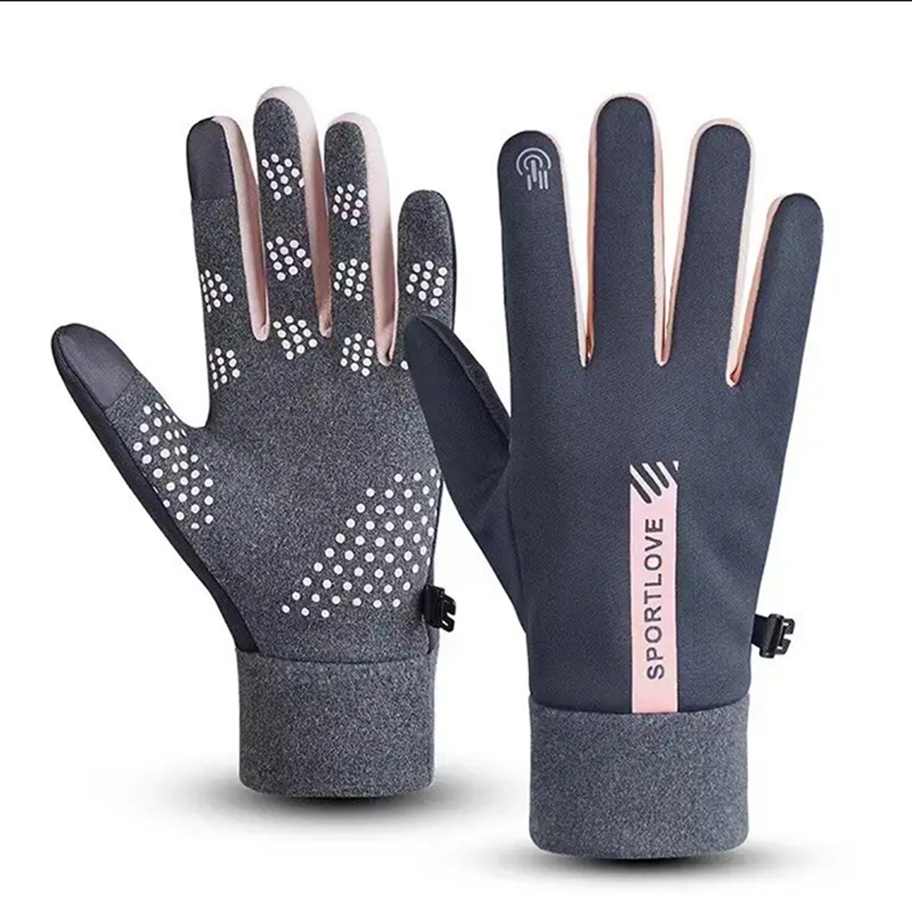 Winter Cycling Gloves For Women Waterproof Thermal Fleece Mittens For Outdoor Activities 5