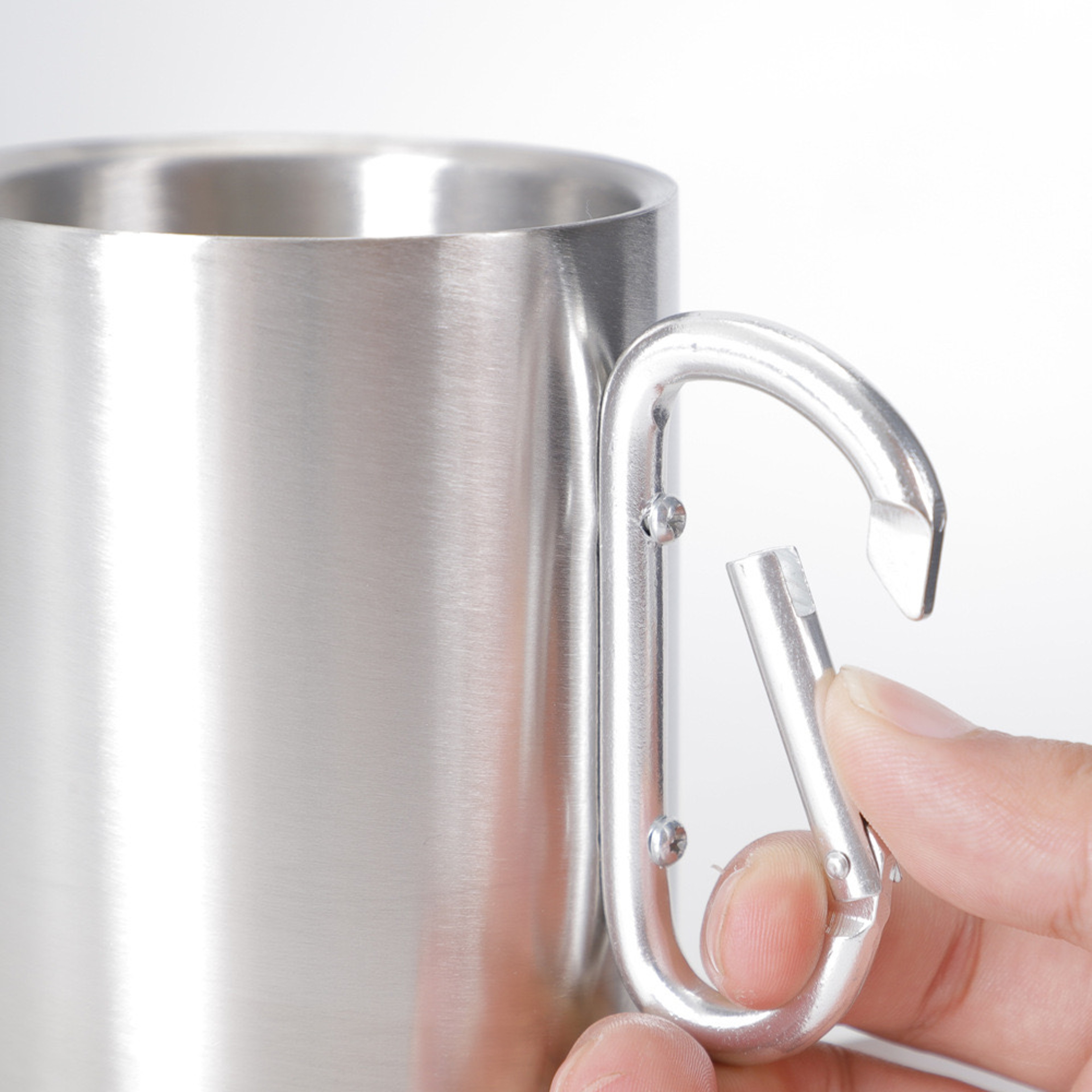 Portable Stainless Steel Travel Water Cup Outdoor Camping Button Design – view 6