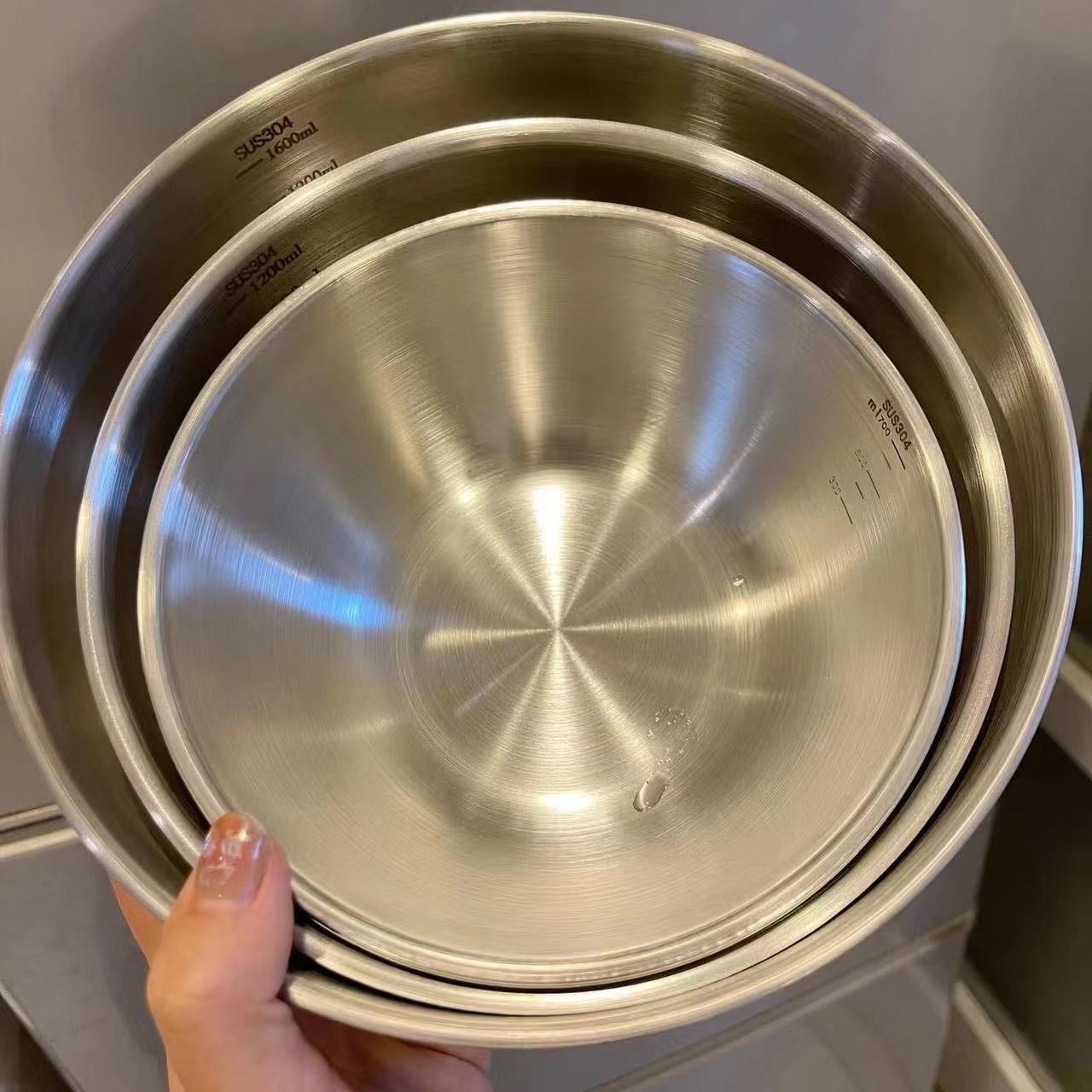Stainless Steel Mixing Bowl Set With Scale For Cooking  Baking Large Capacity Storage Bowls For Kit 1