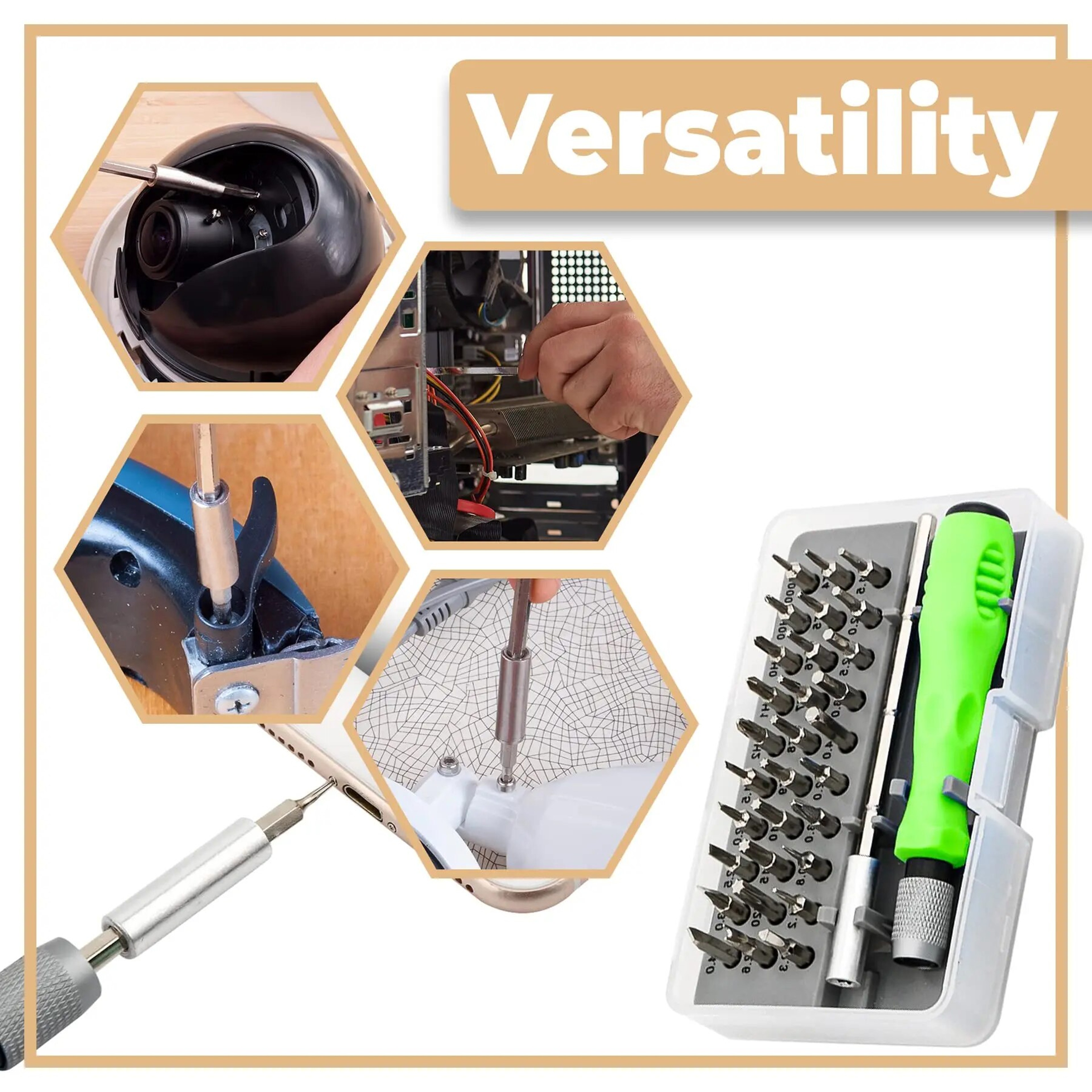 Precision Screwdriver Set Magnetic Phillips Bits Multifunctional Hand Repair Tool Kit For Phone Wat 1