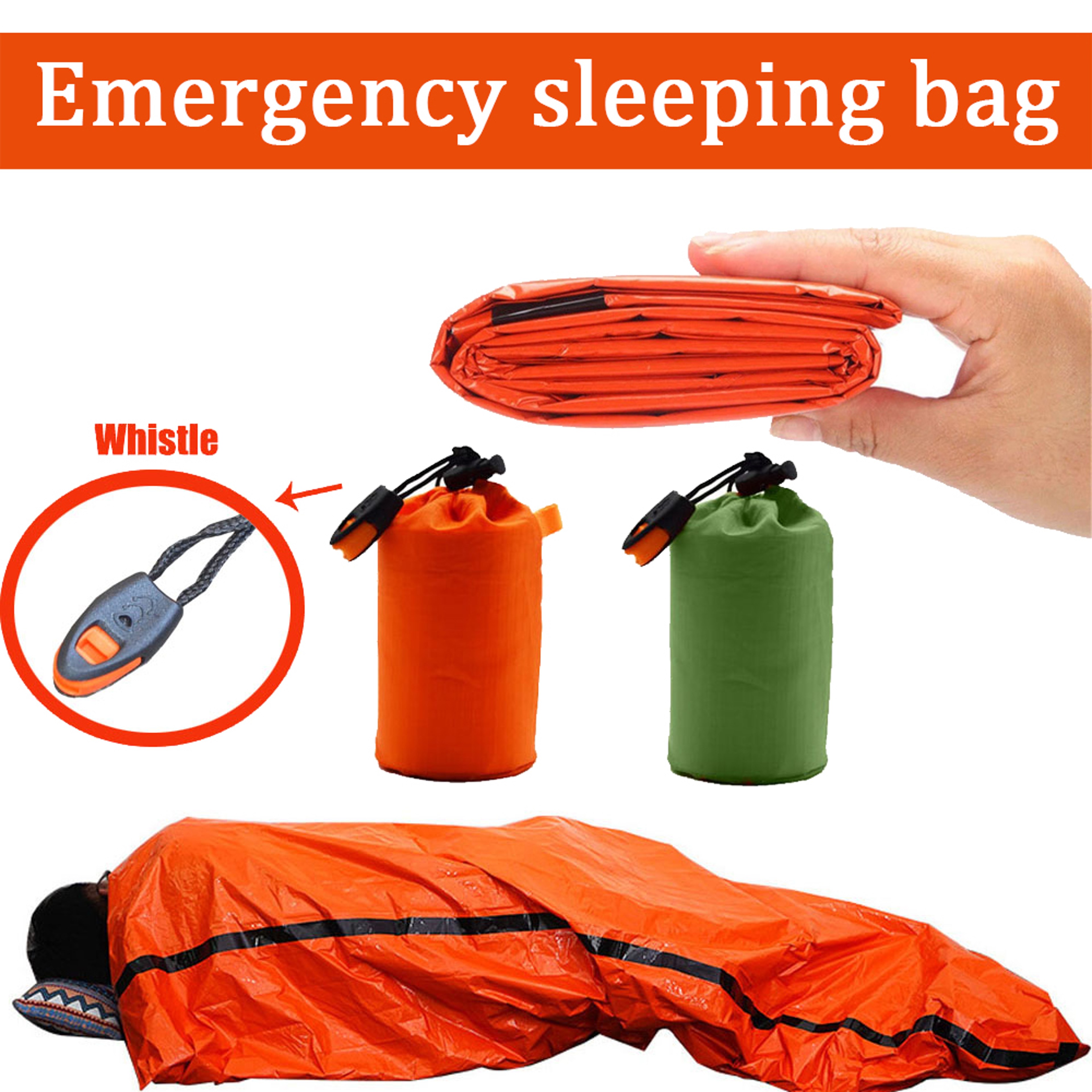 Portable Waterproof Emergency Survival Sleeping Bag Thermal Sack For Outdoor EDC And Camping 1
