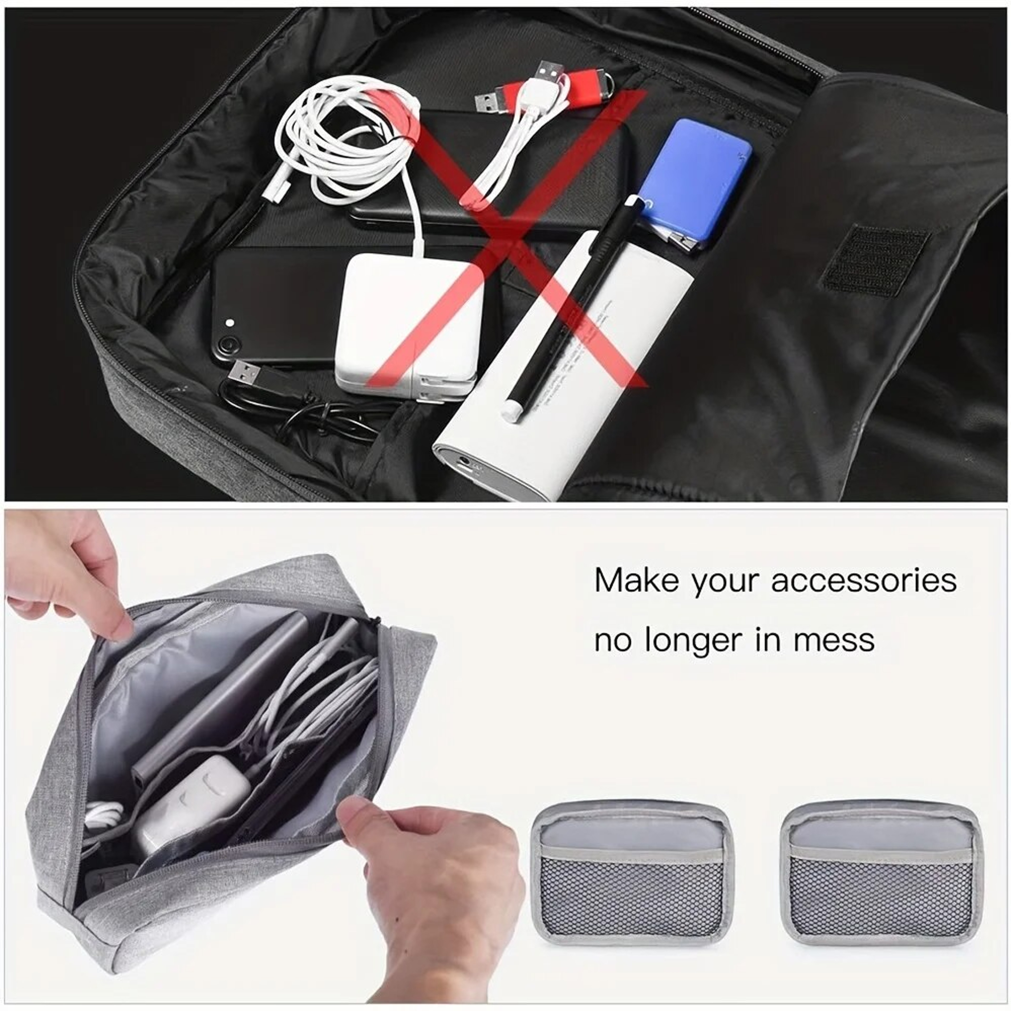 Portable Storage Bag For Cables SD Cards Power Banks  Small Electronics 4