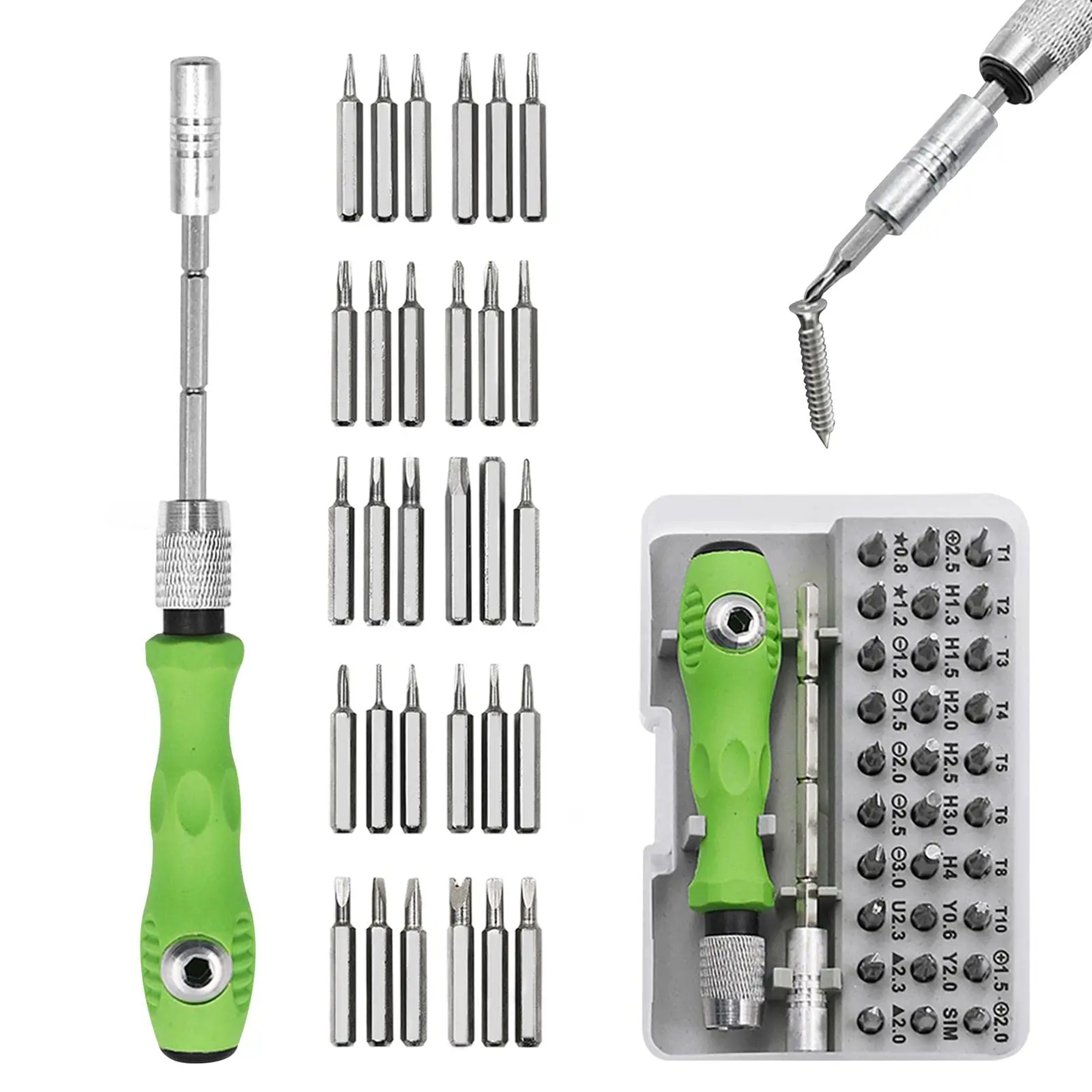 Multifunctional Screwdriver Set With Magnetic Bits Complete Repair Tool For Phones Watches And PCs 5
