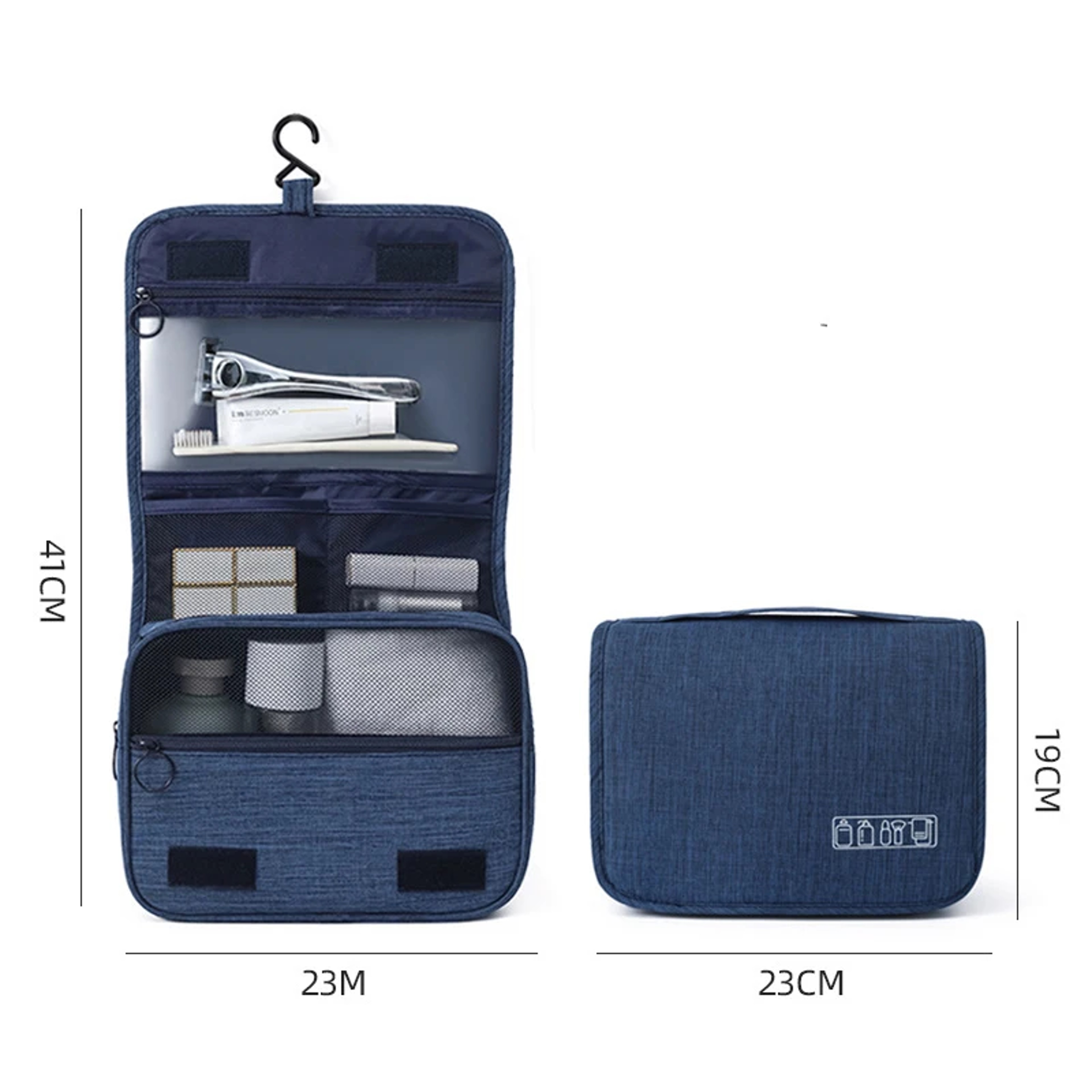 Portable Waterproof Toiletries Organizer Bag Hanging Travel Wash Pouch For Men  Women 5