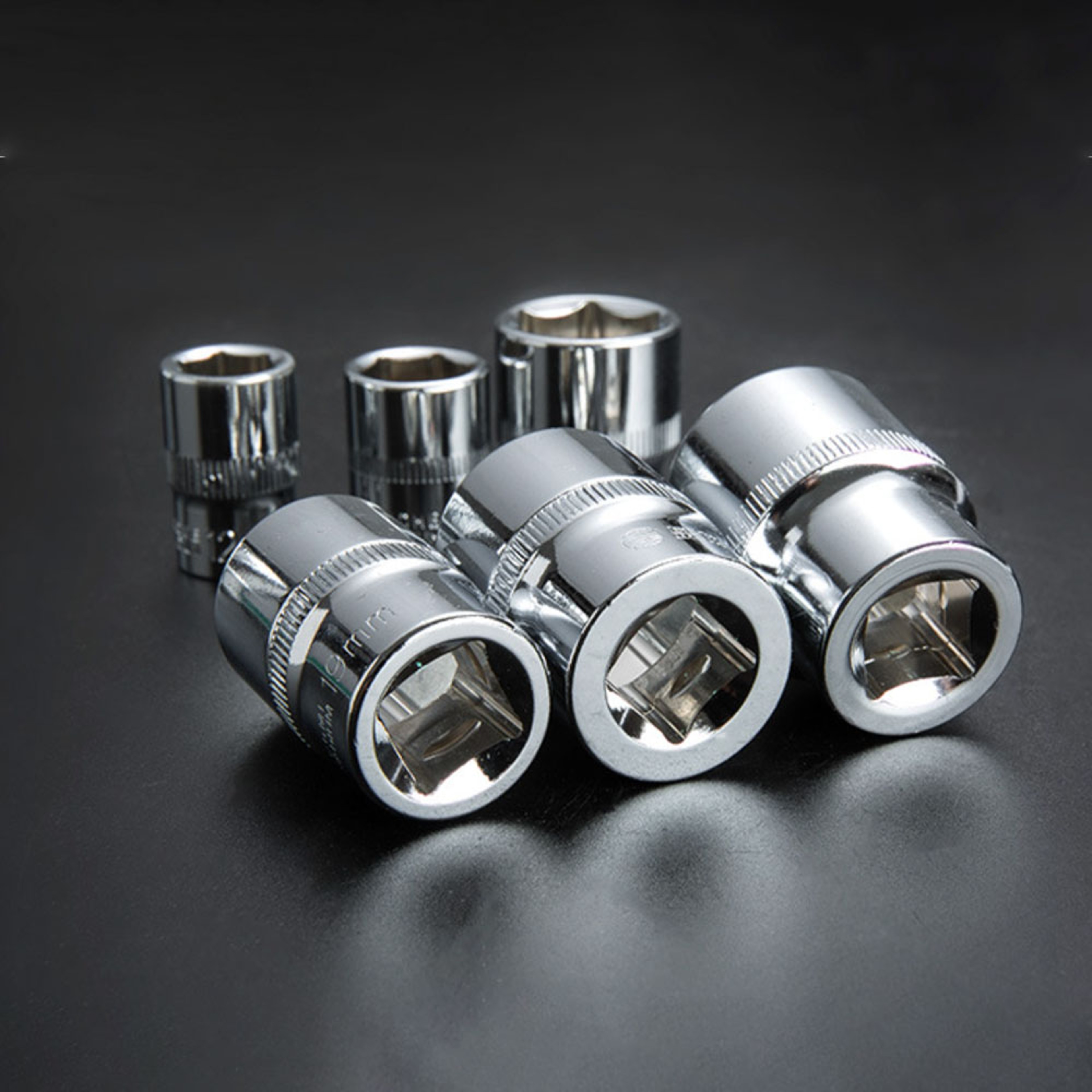 Hex Socket Wrench Head Set for Ratchet Short & Long Deep Nut Driver Sleeves with Holder – view 6