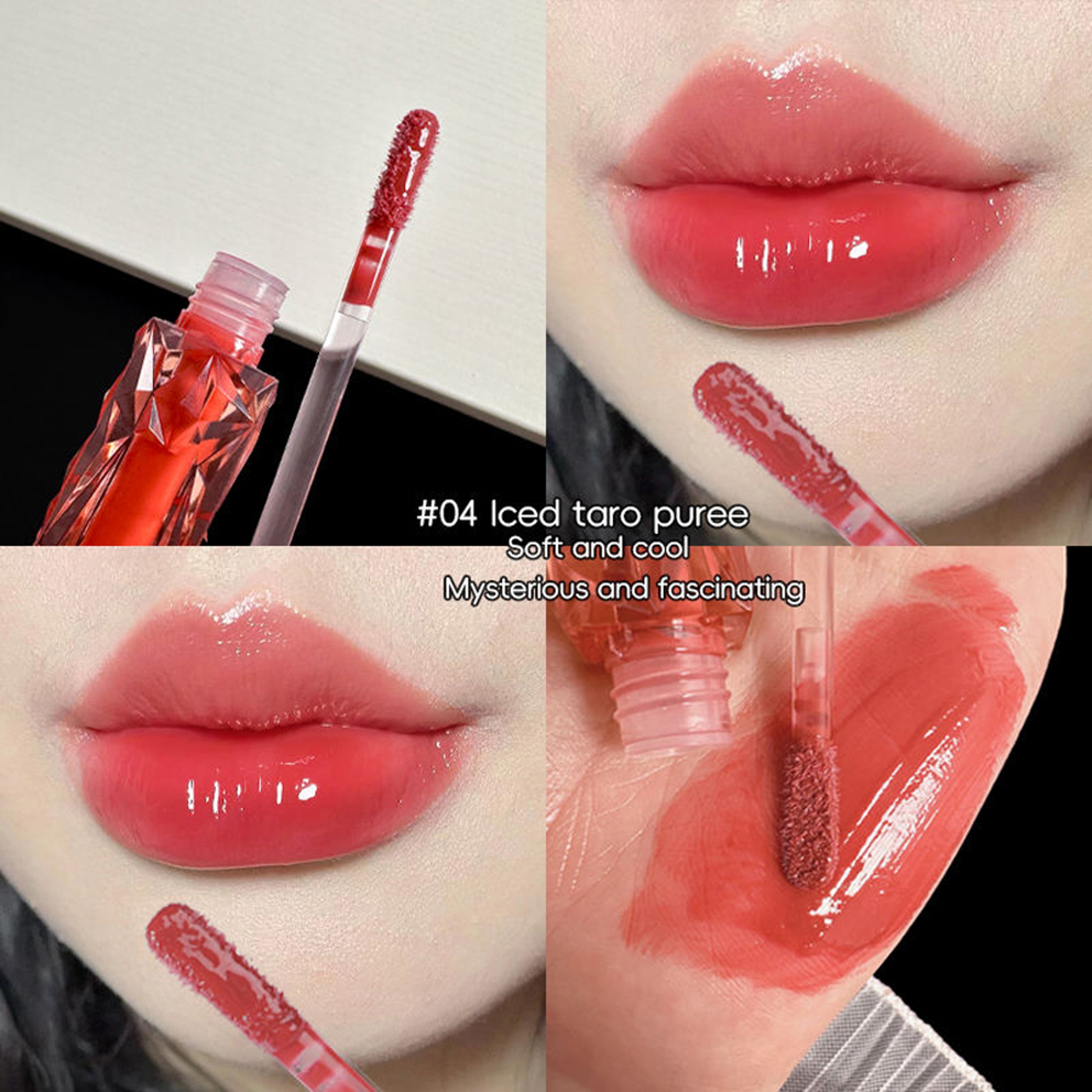 Longlasting Moisturizing Waterproof Lip Gloss Transparent HaloDyeing Mirror Effect Gloss For Perfec 9