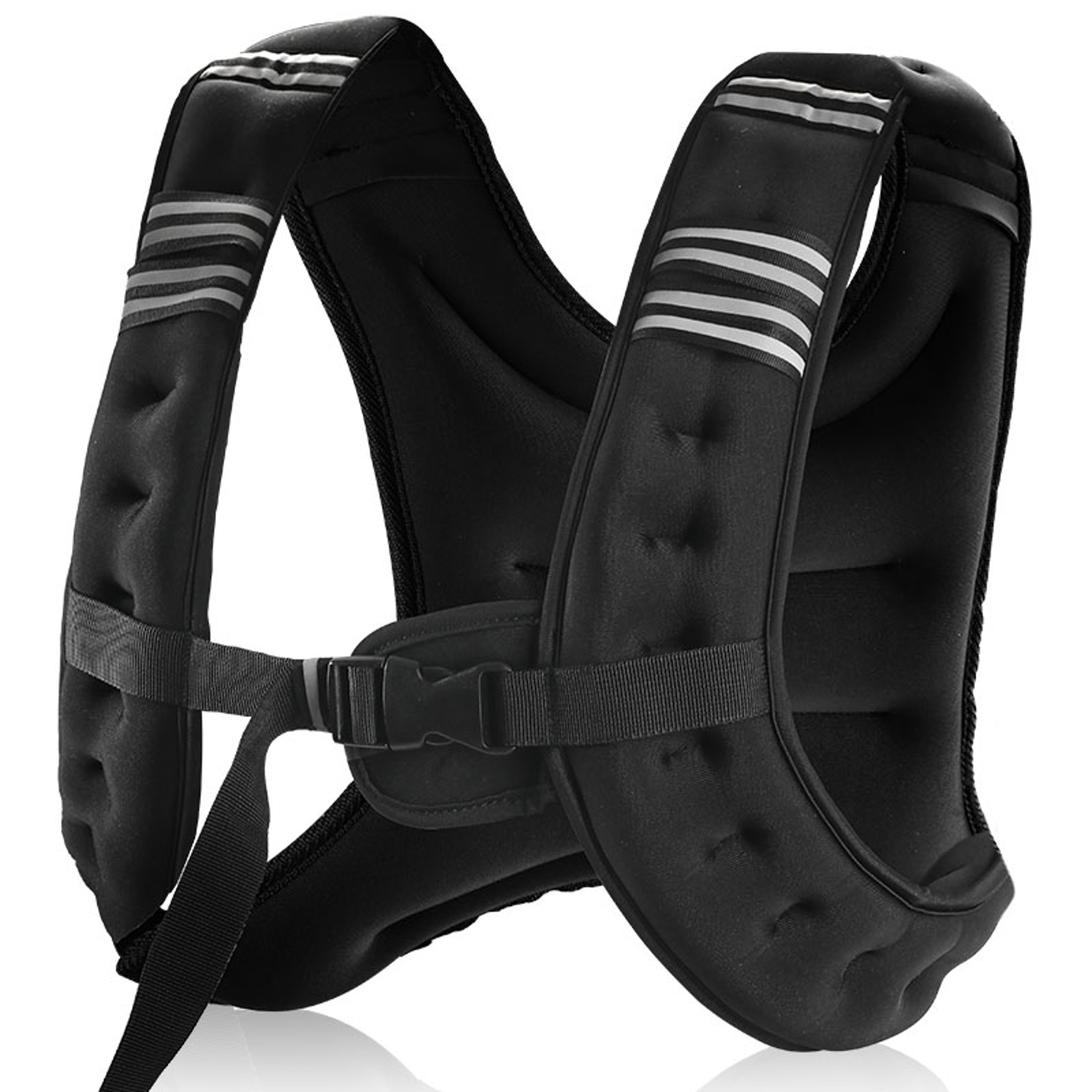 Reflective Weighted Vest For Men And Women Adjustable Running And Strength Training Vest 0