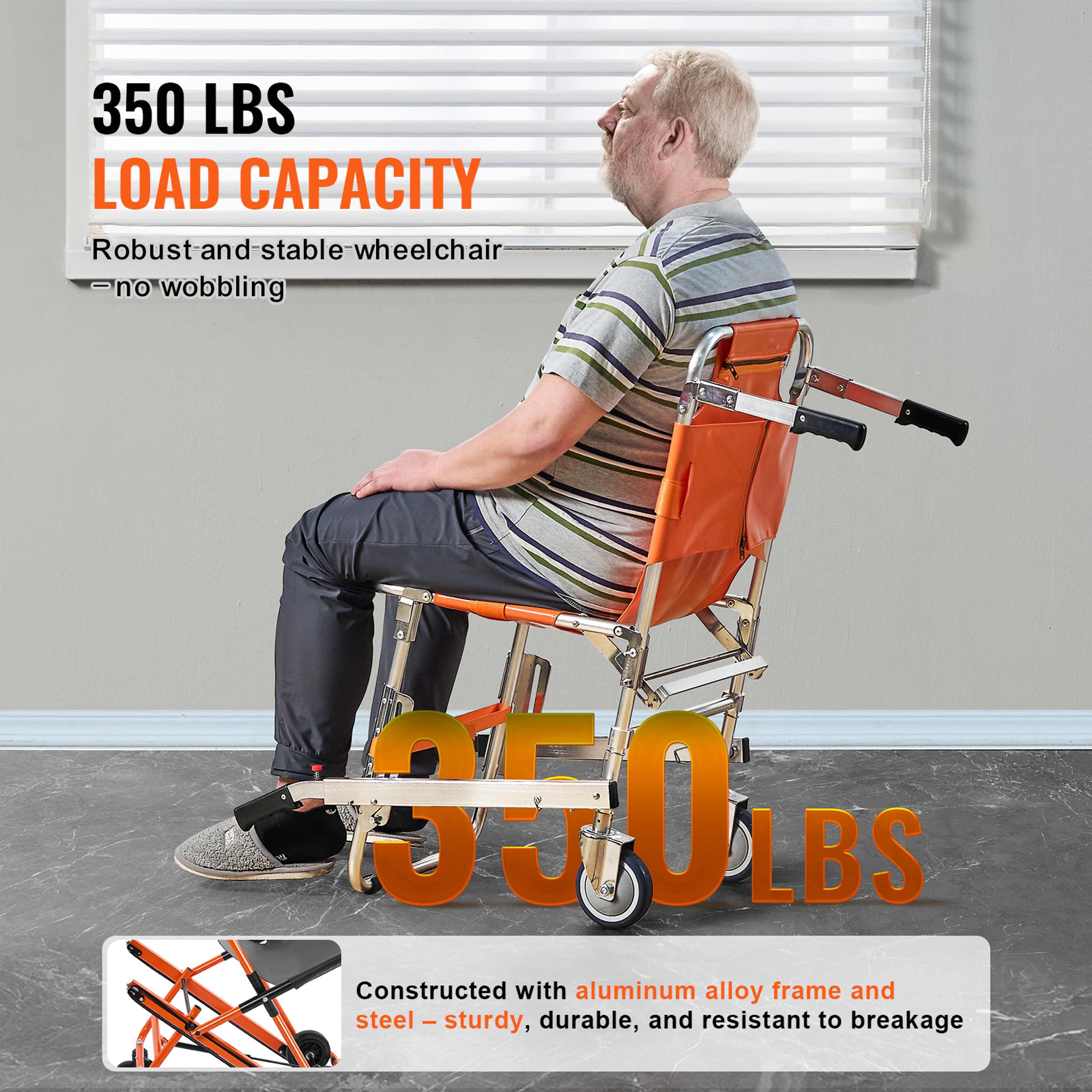 Foldable Stair Chair Evacuation Transport Chair For Elderly And Patient Transfer 2