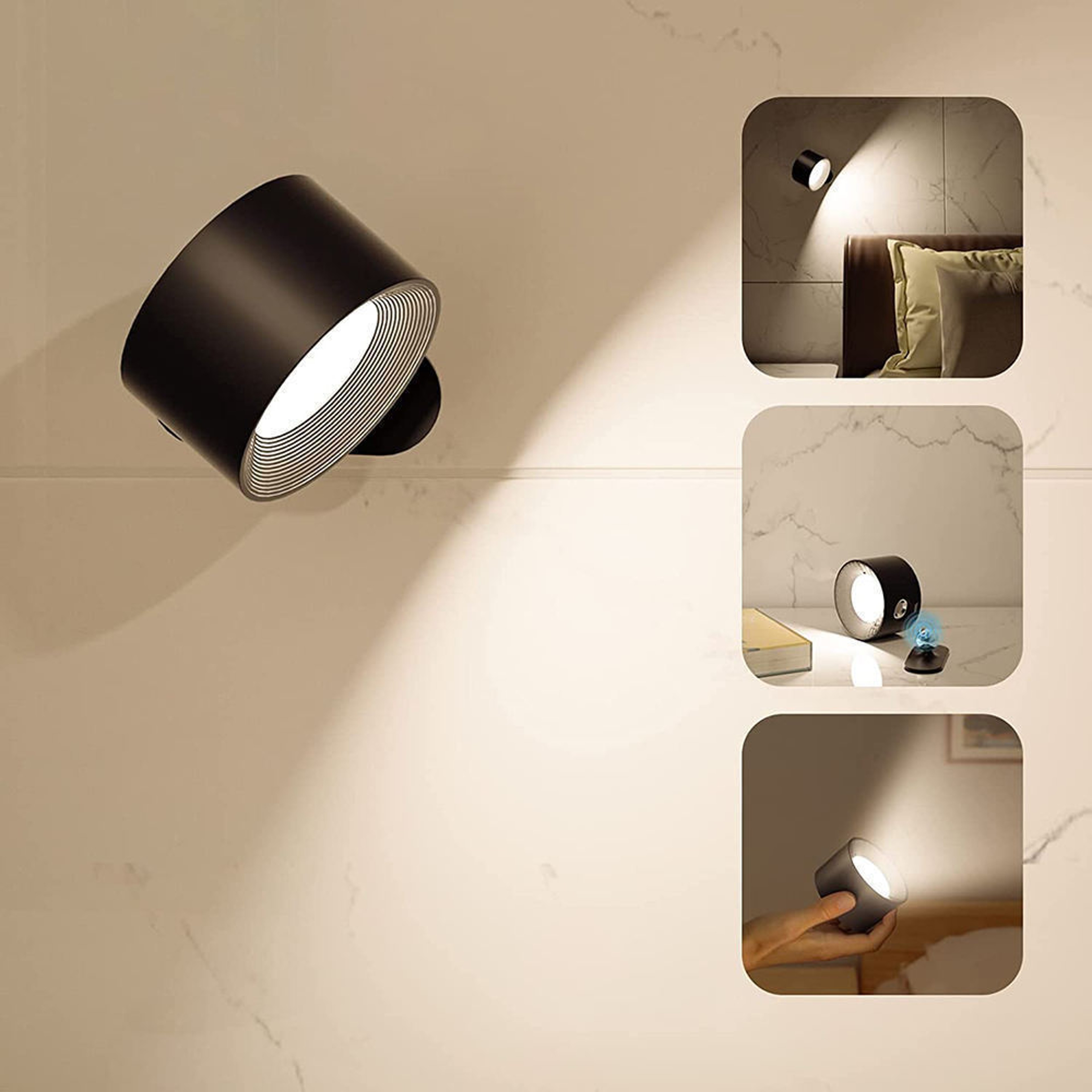 Magnetic Rechargeable LED Wall Lamp With Remote Wireless Reading Night Light For Bedroom Bedside An 1