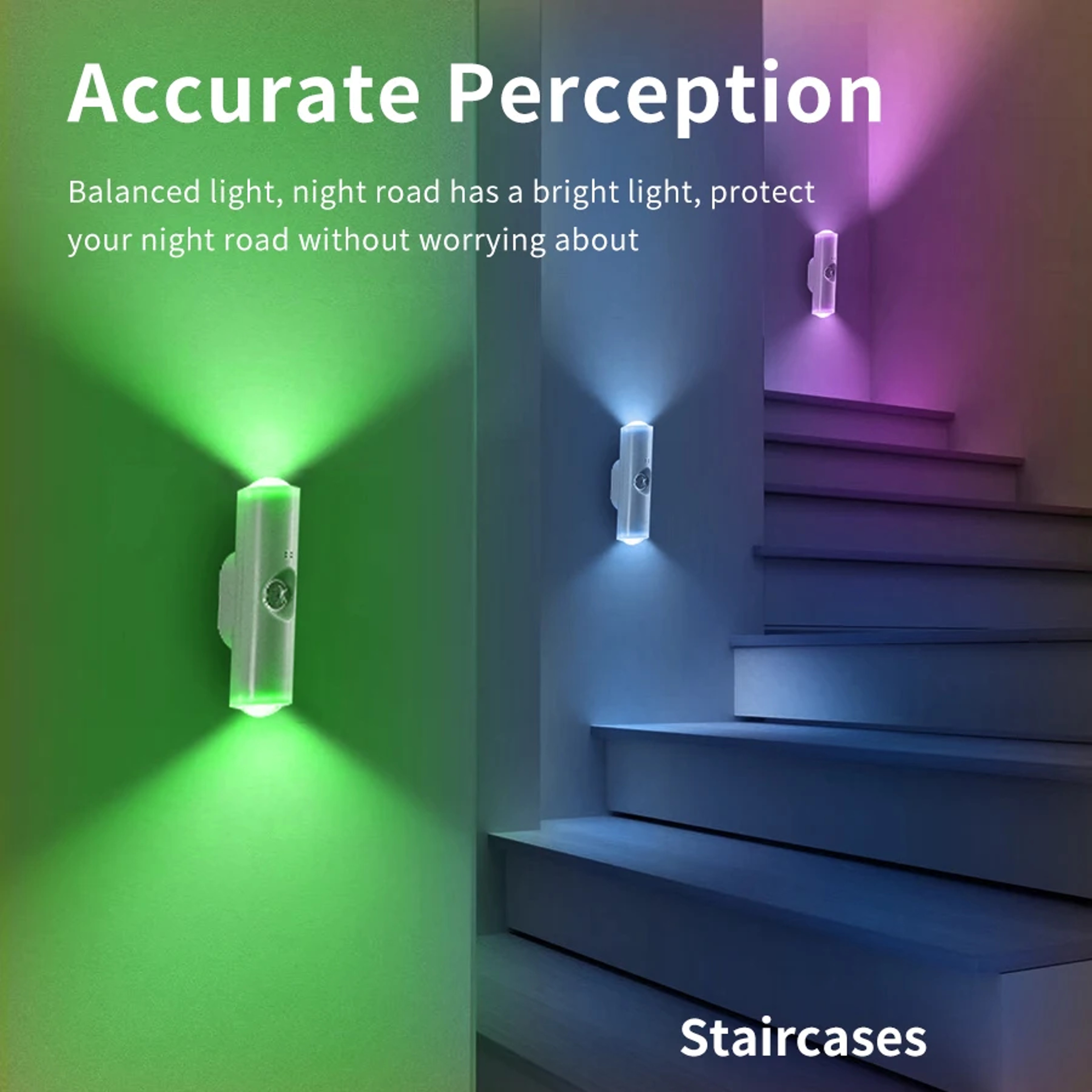 Smart RGB Wall Light Motion Sensor Rechargeable Magnetic LED Night Light – view 5