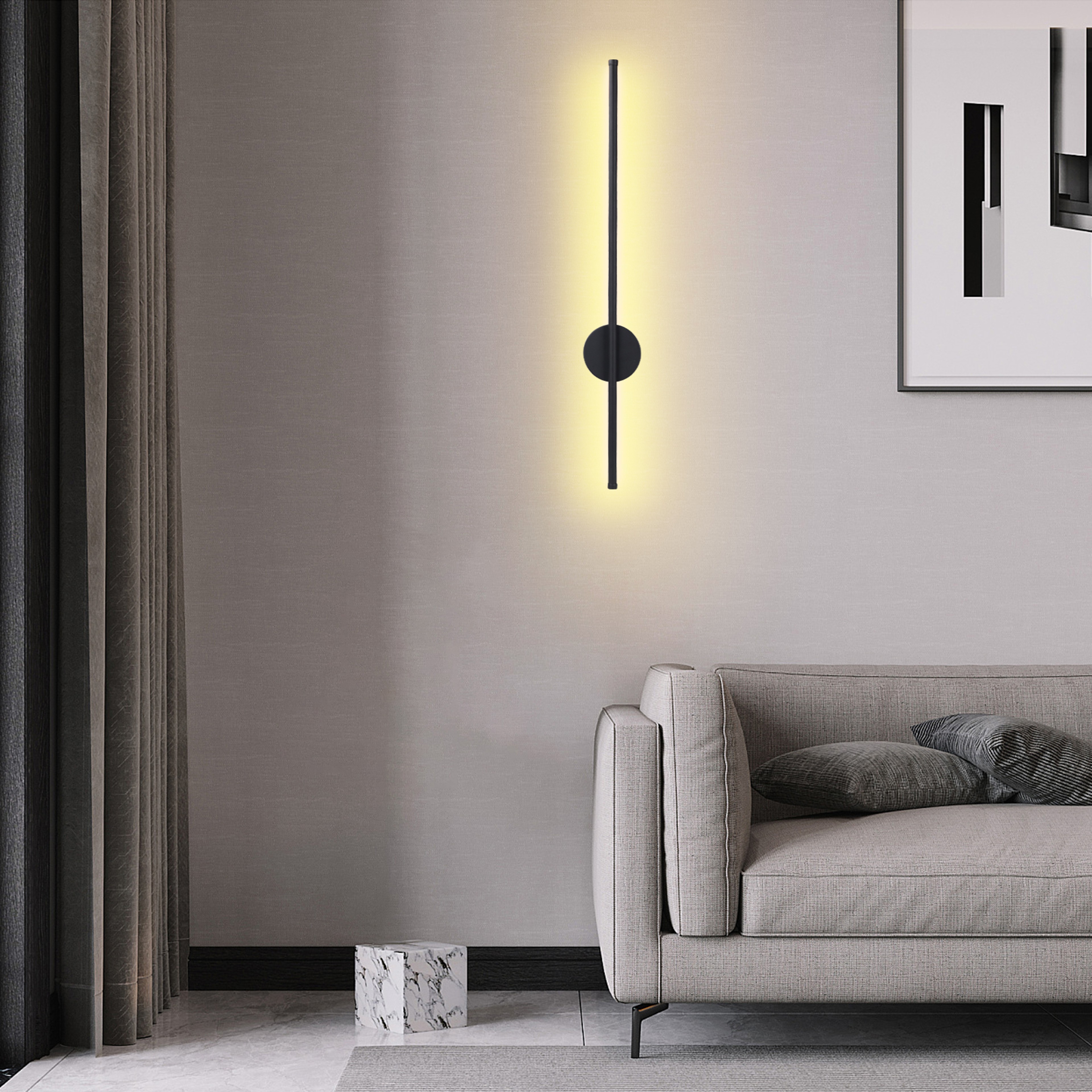 Modern Wireless Wall Light Rechargeable Wall Sconce with Remote Control for Bedroom Hallway – view 9
