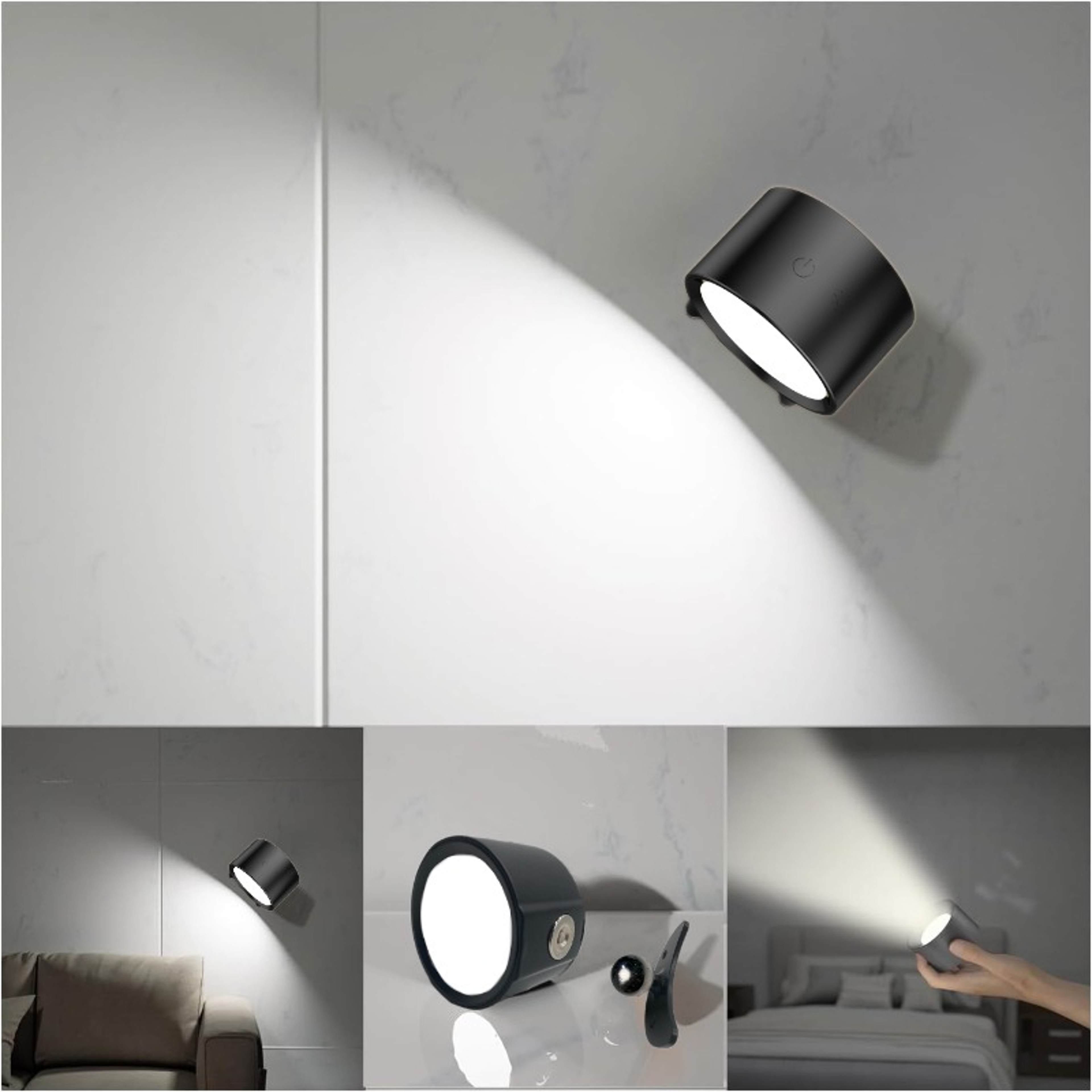 Wireless Wall Light USB Rechargeable Touch Control LED Reading Night Lamp – view 4