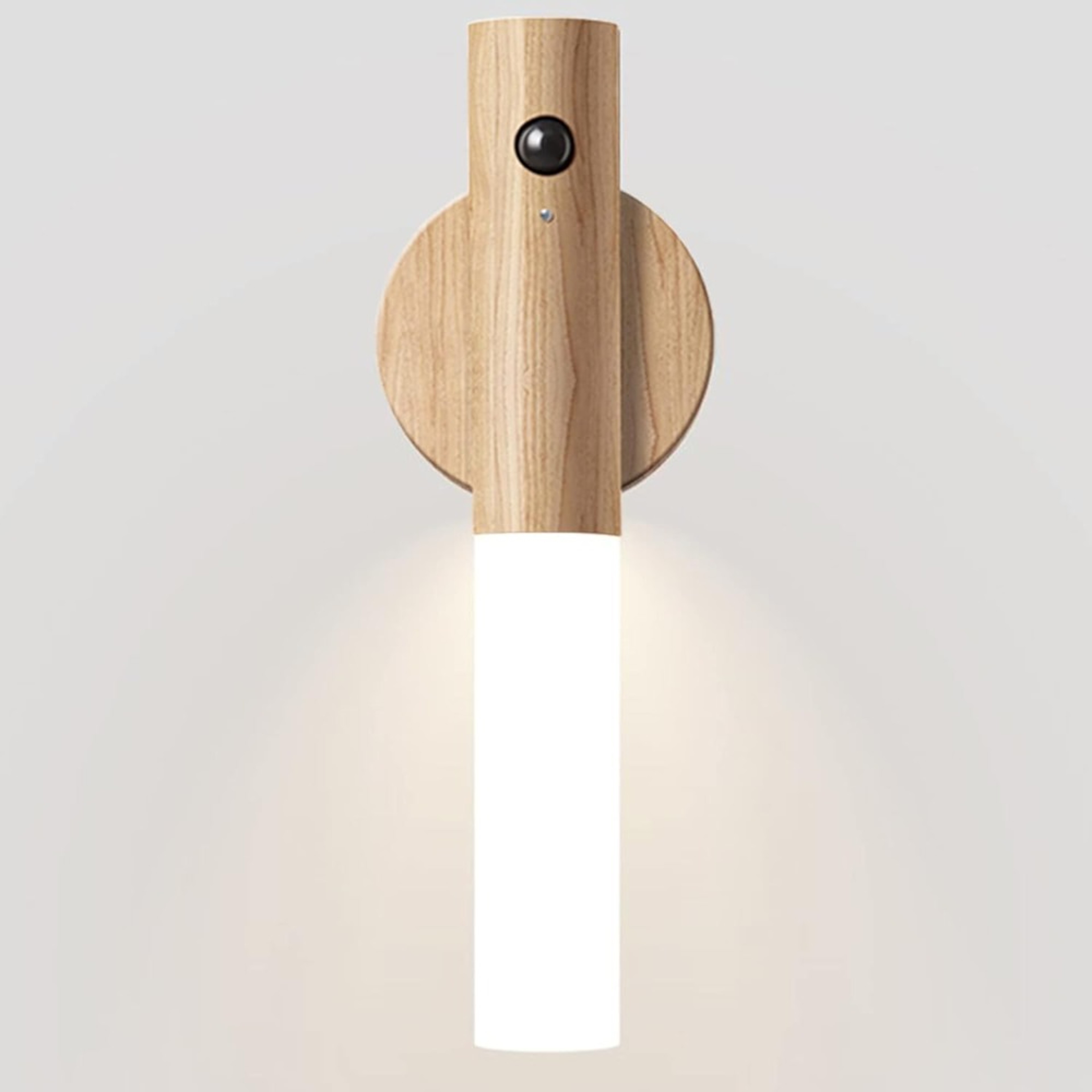 Motion Sensor Night Light Rechargeable Magnetic Wooden Wall Sconce For Bedroom Hallway And Stairs 7