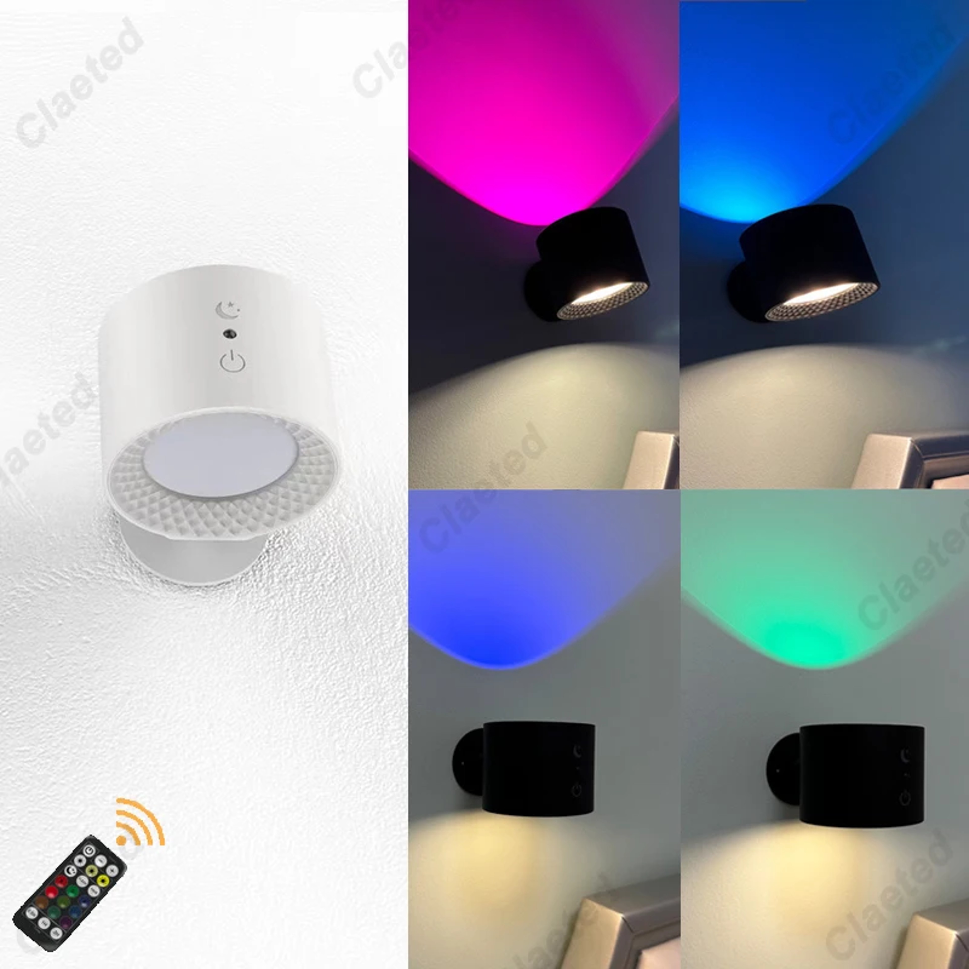 Rechargeable LED Wall Sconce with Remote Touch Control USB Charging Cordless Wall Light – view 7