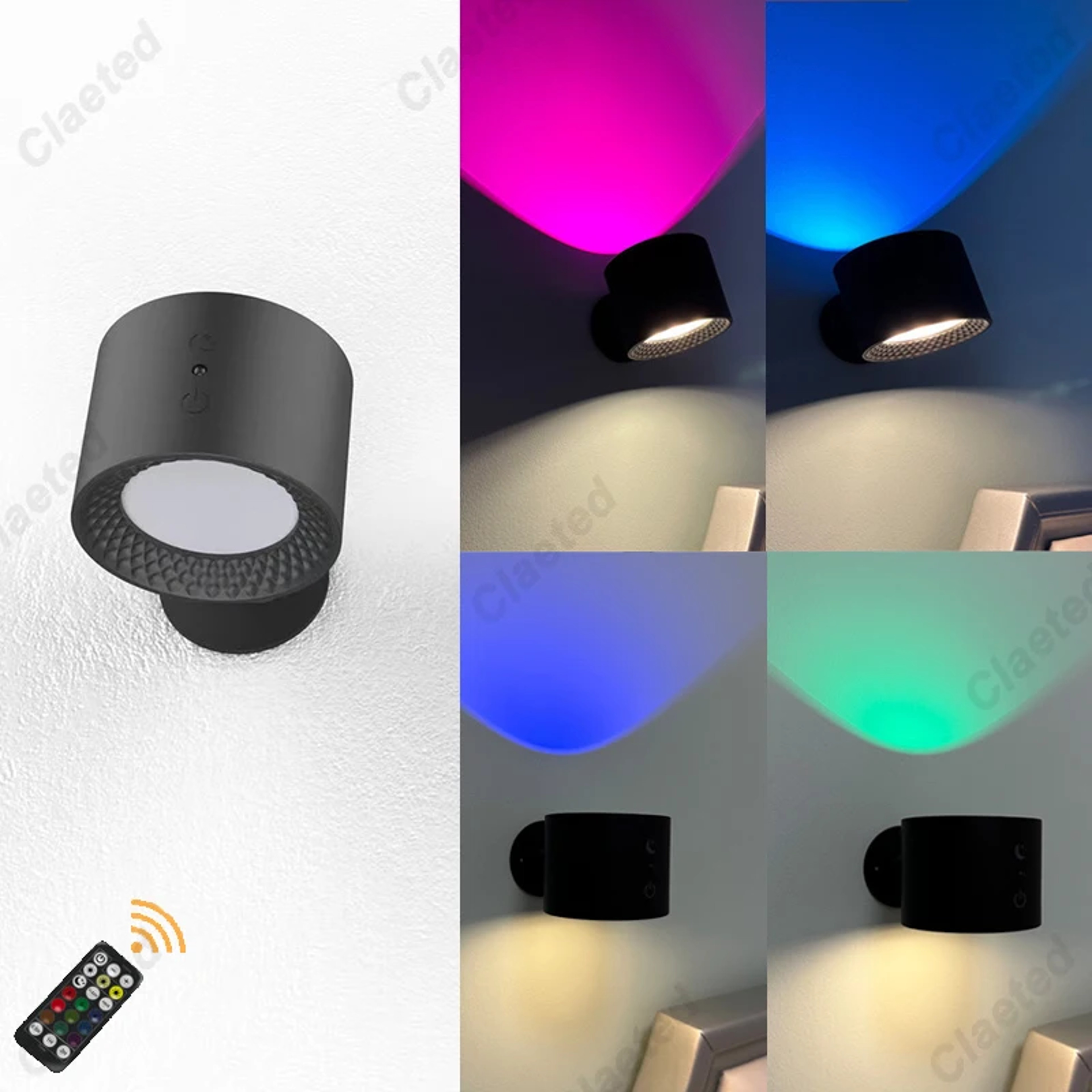 Rechargeable LED Wall Sconce with Remote Touch Control USB Charging Cordless Wall Light – view 8