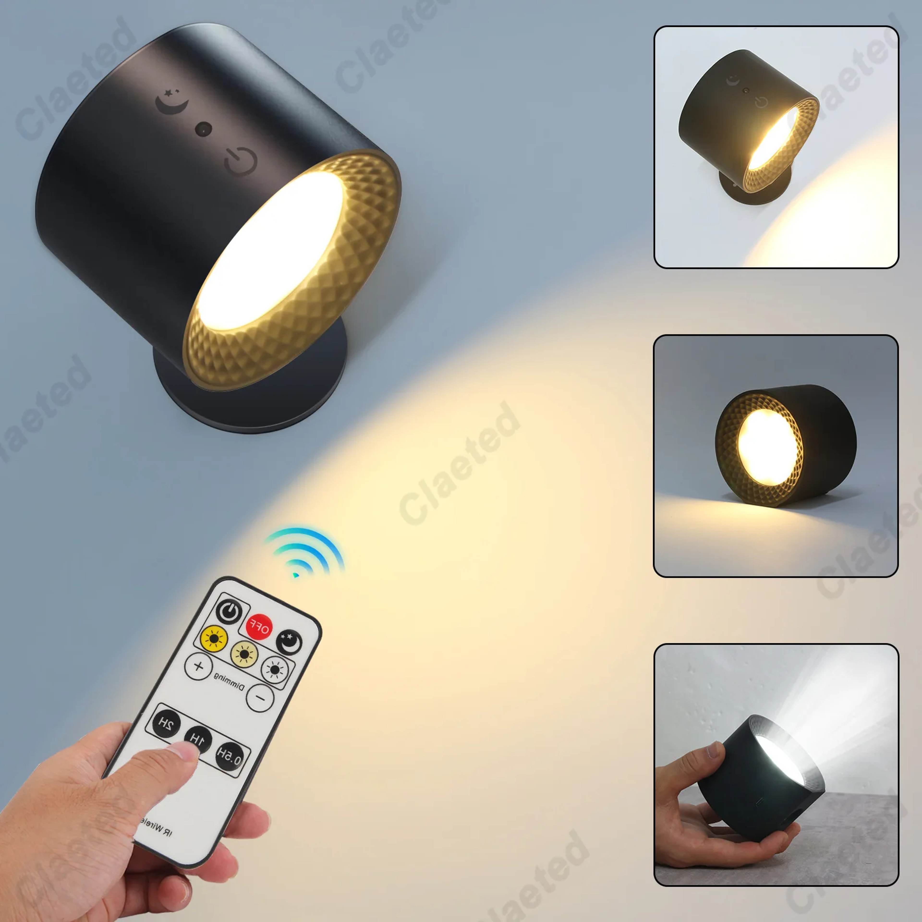 Rechargeable LED Wall Sconce with Remote Touch Control USB Charging Cordless Wall Light – view 10