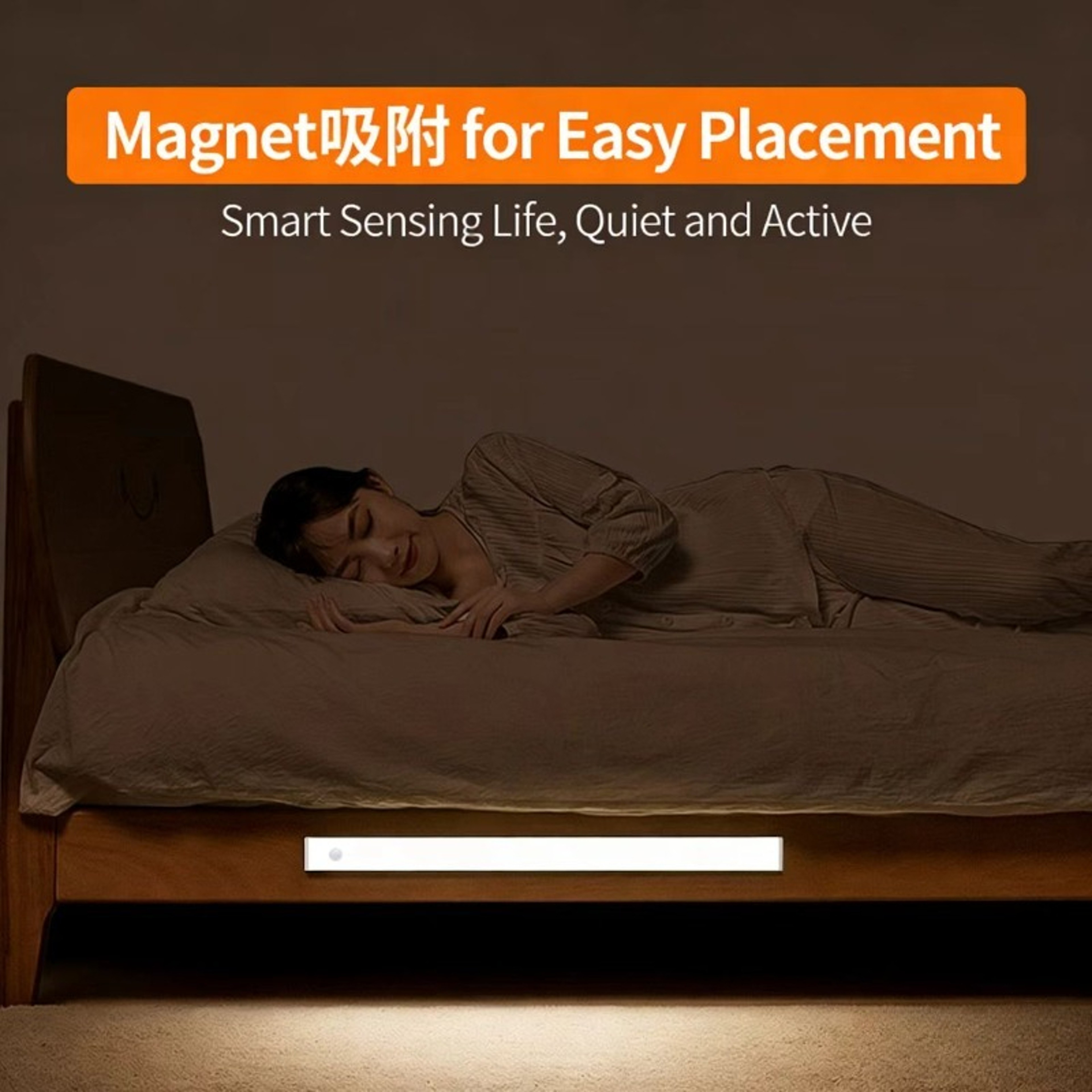 Motion Sensor Light Rechargeable LED Light Magnetic Cabinet Light for Kitchen Closet Hallway – view 3