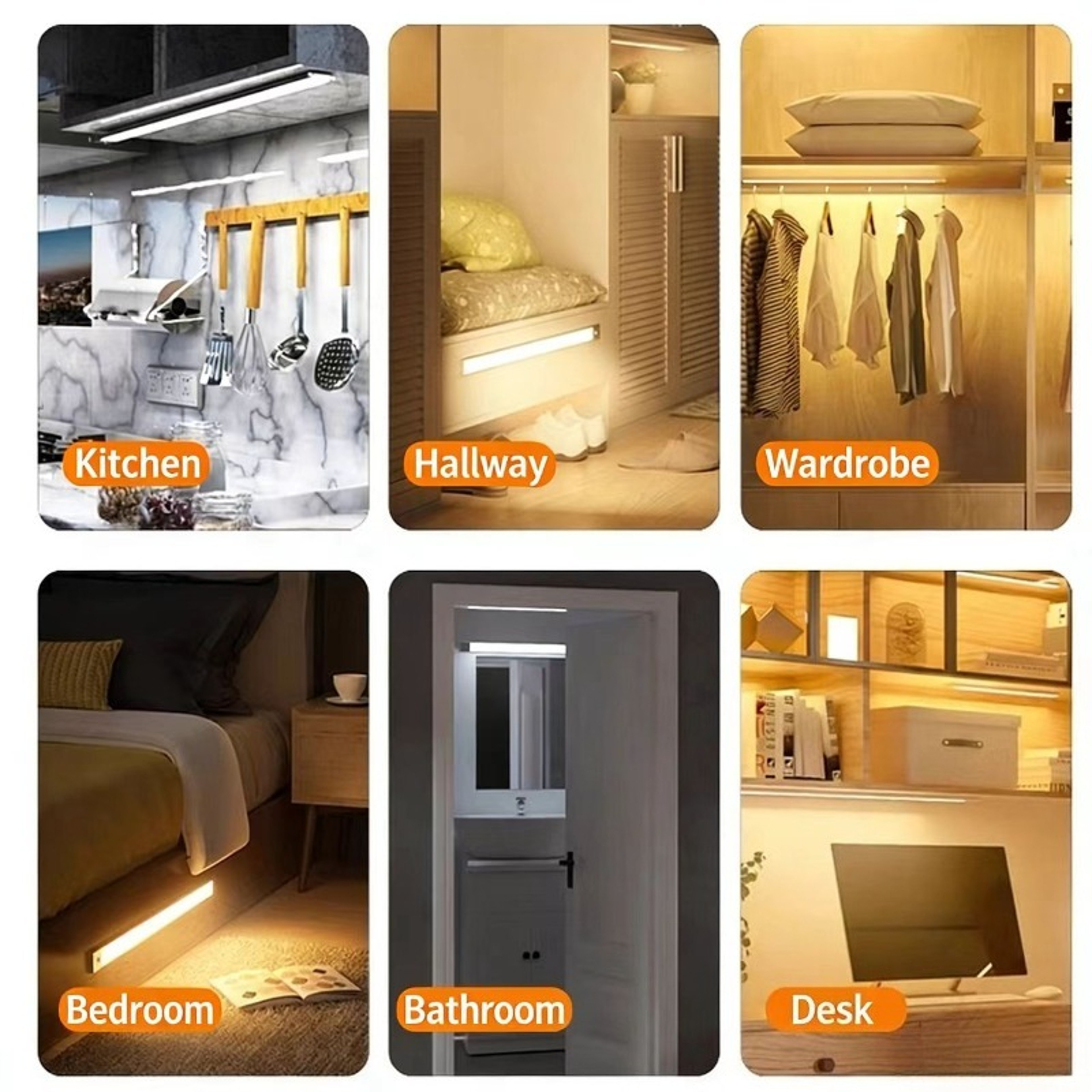 Motion Sensor Light Rechargeable LED Light Magnetic Cabinet Light for Kitchen Closet Hallway – view 5