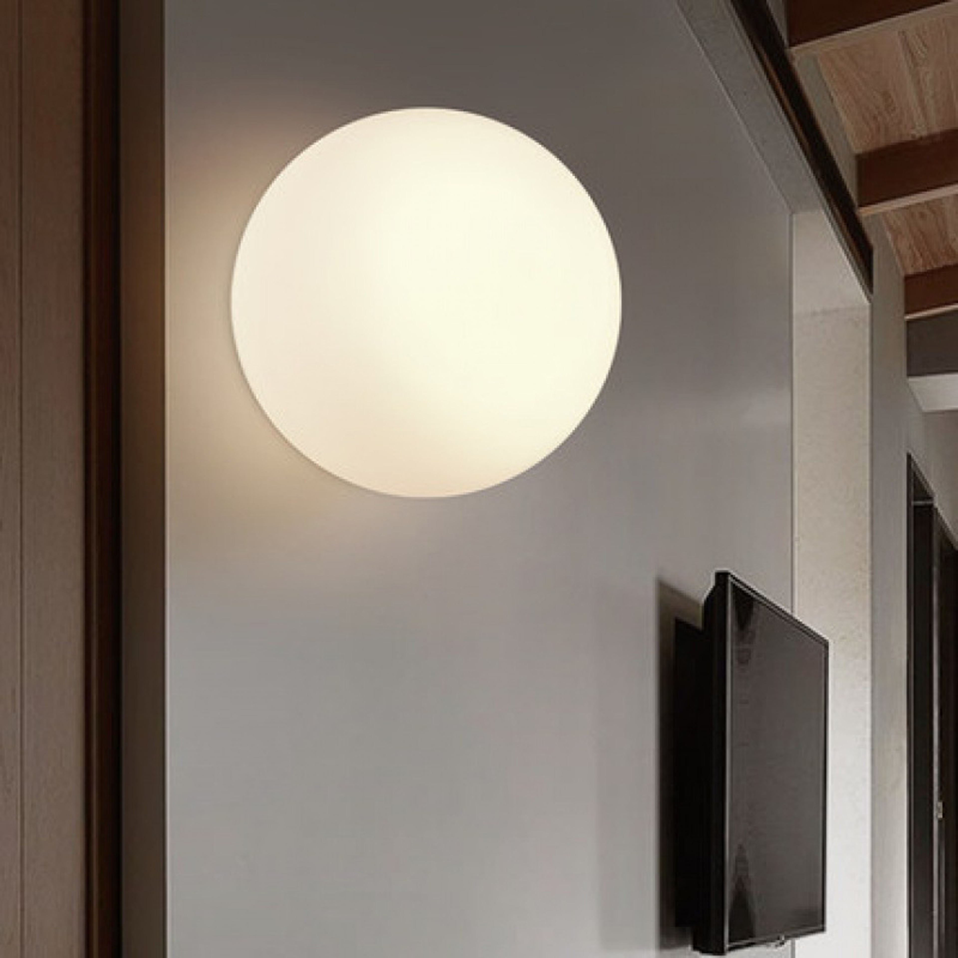 Nordic LED Wall Sconce Milk White Glass Globe Wall Light For Bathroom Bedroom Hallway 1