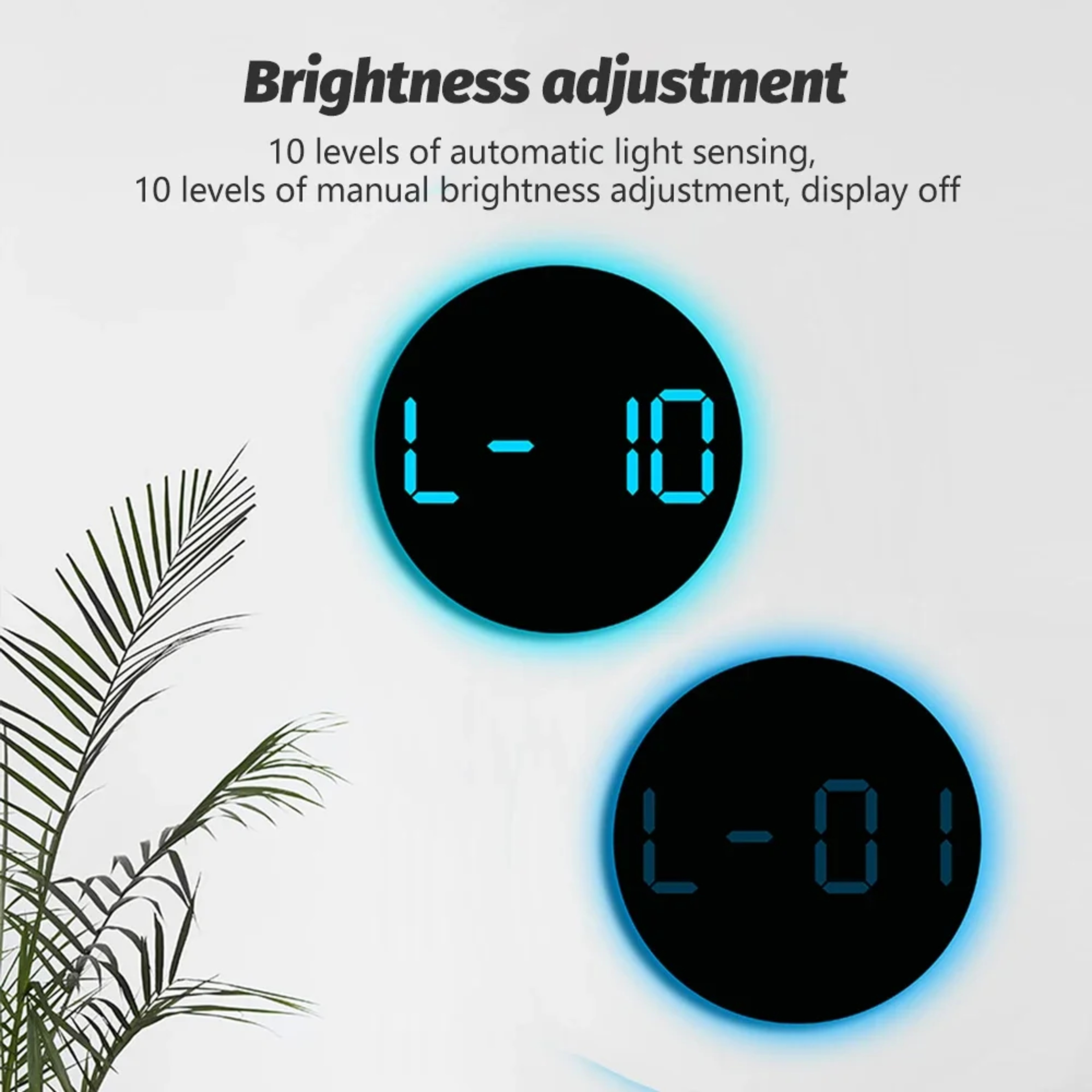 RGB LED Wall Clock with Remote Control Digital Wall Clock Display Temperature Date Alarm Timer – view 5