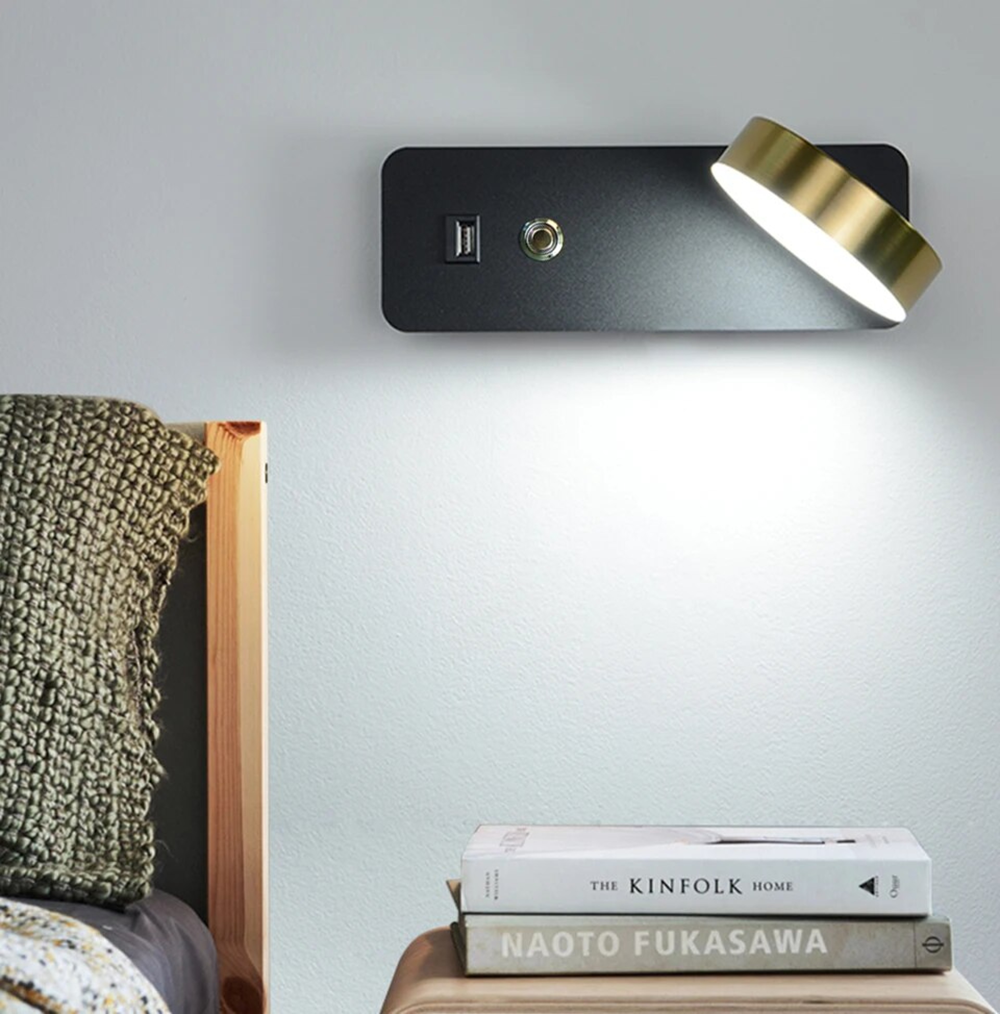 Rechargeable LED Wall Sconce Touch Dimmable Modern Wall Light With Color Modes USB Charging 3