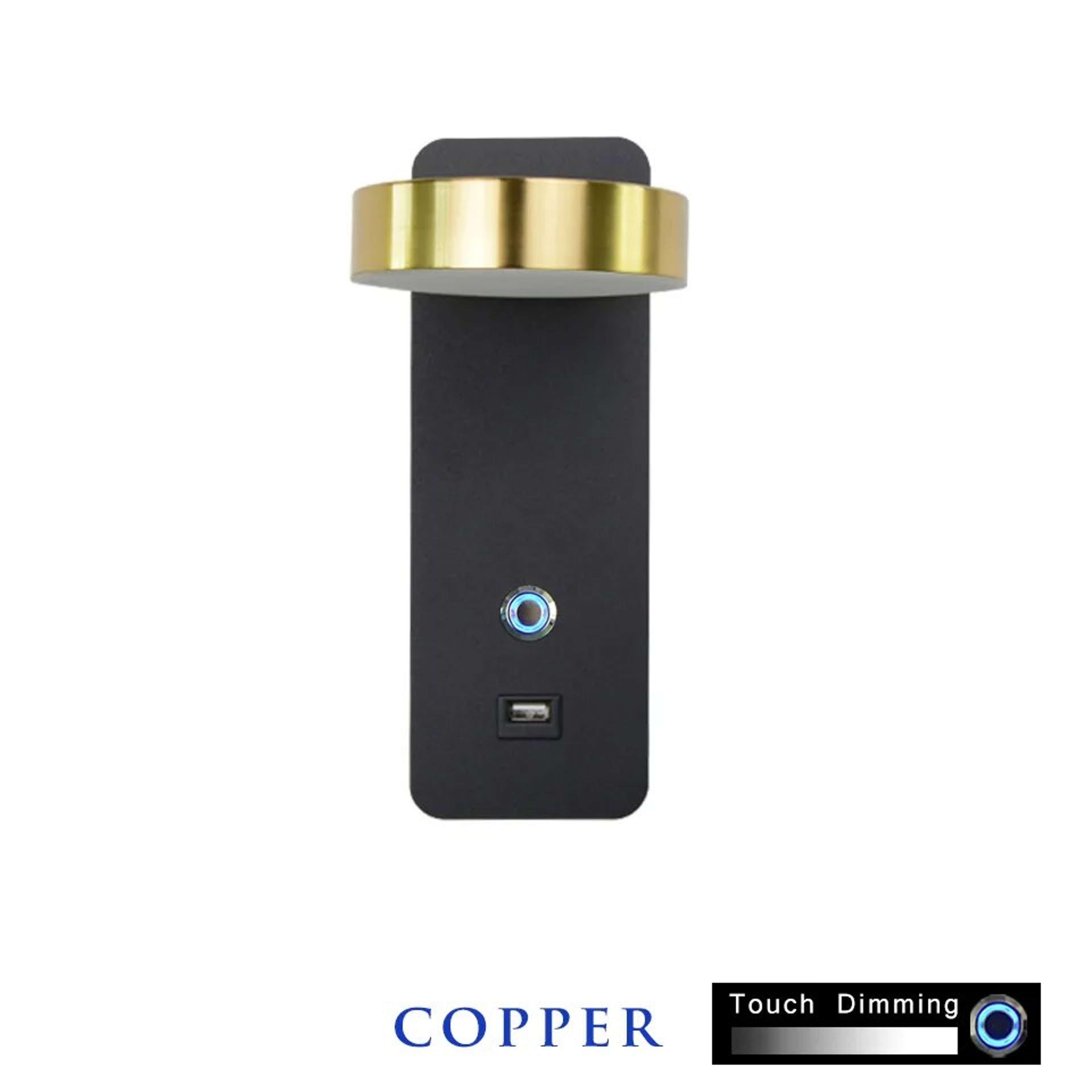 Rechargeable LED Wall Sconce Touch Dimmable Modern Wall Light With Color Modes USB Charging 6