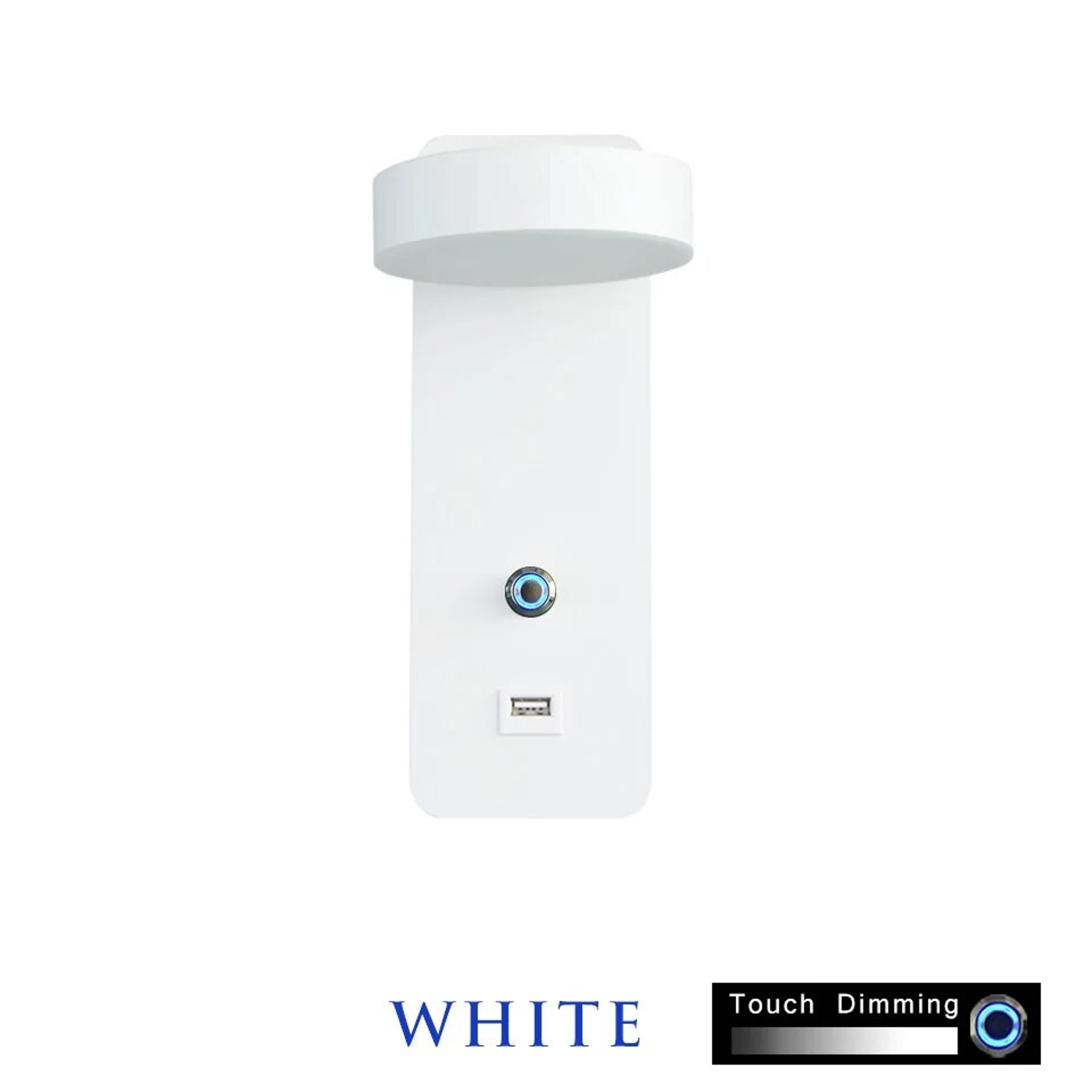 Rechargeable LED Wall Sconce Touch Dimmable Modern Wall Light With Color Modes USB Charging 7