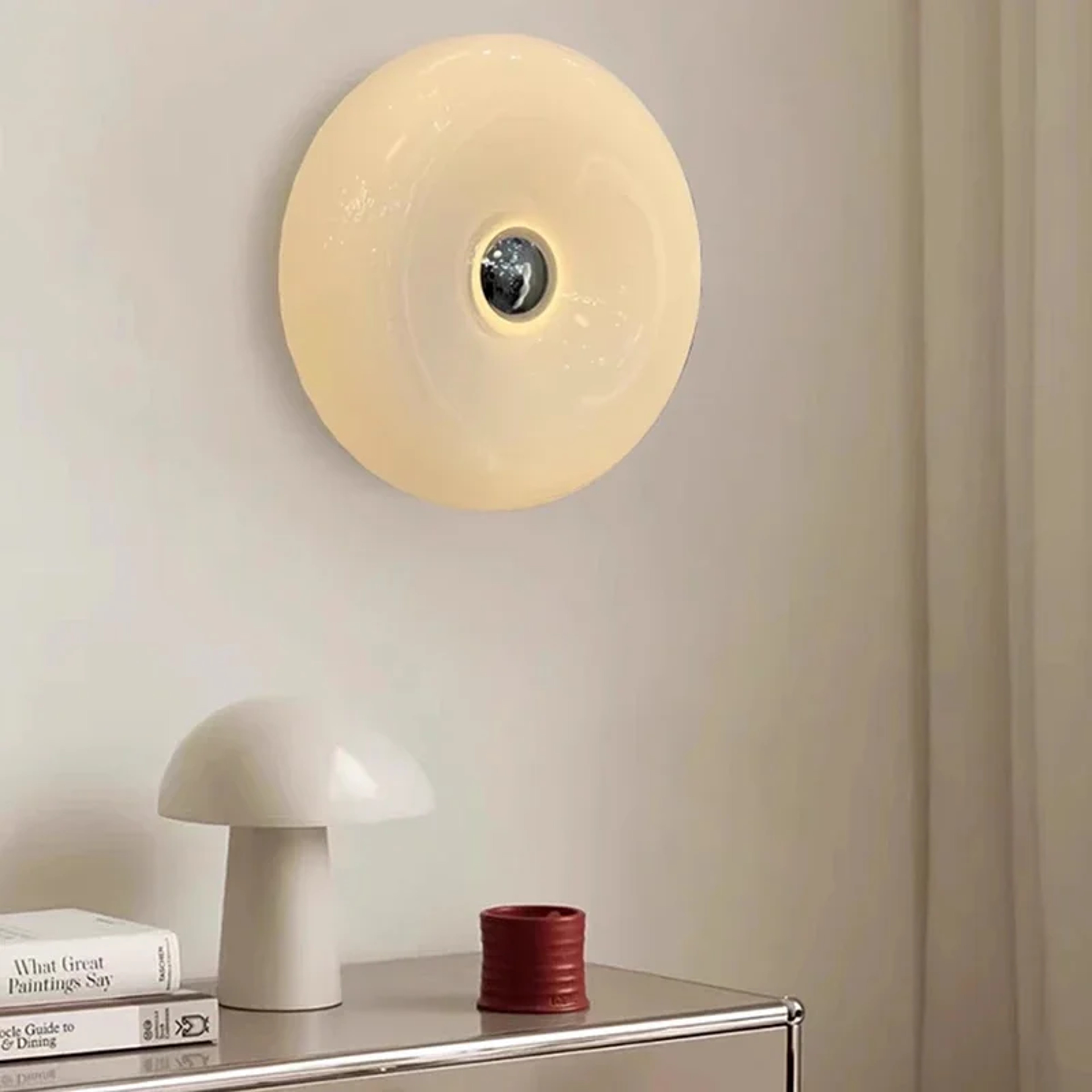 Donut Glass Wall Lamp USB Touch LED wall light with Tricolor Glow for Bedroom & Living Room – view 3