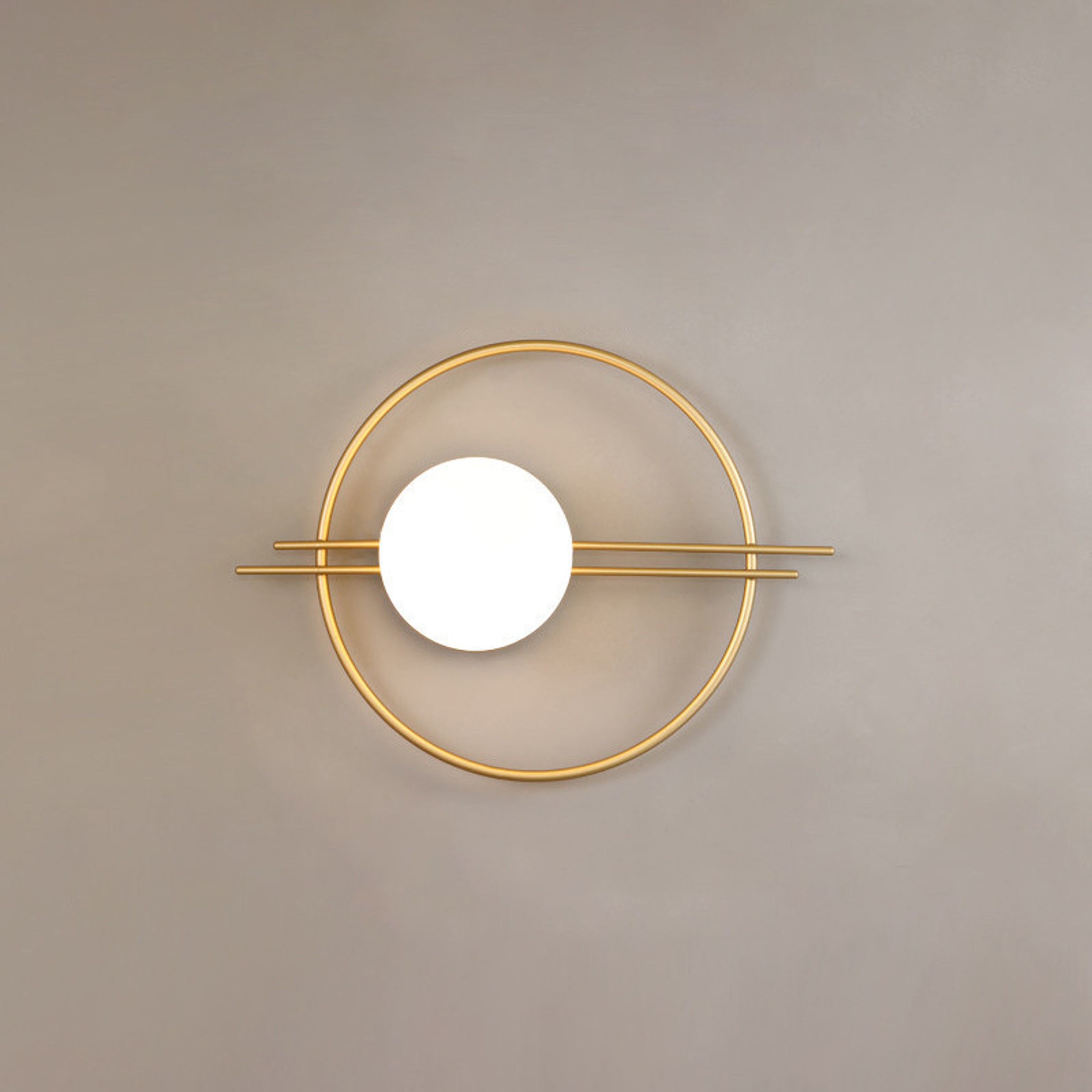 Modern LED Wall Sconce Gold & Black Round Bedroom Wall Light for Living Room Decor – view 1