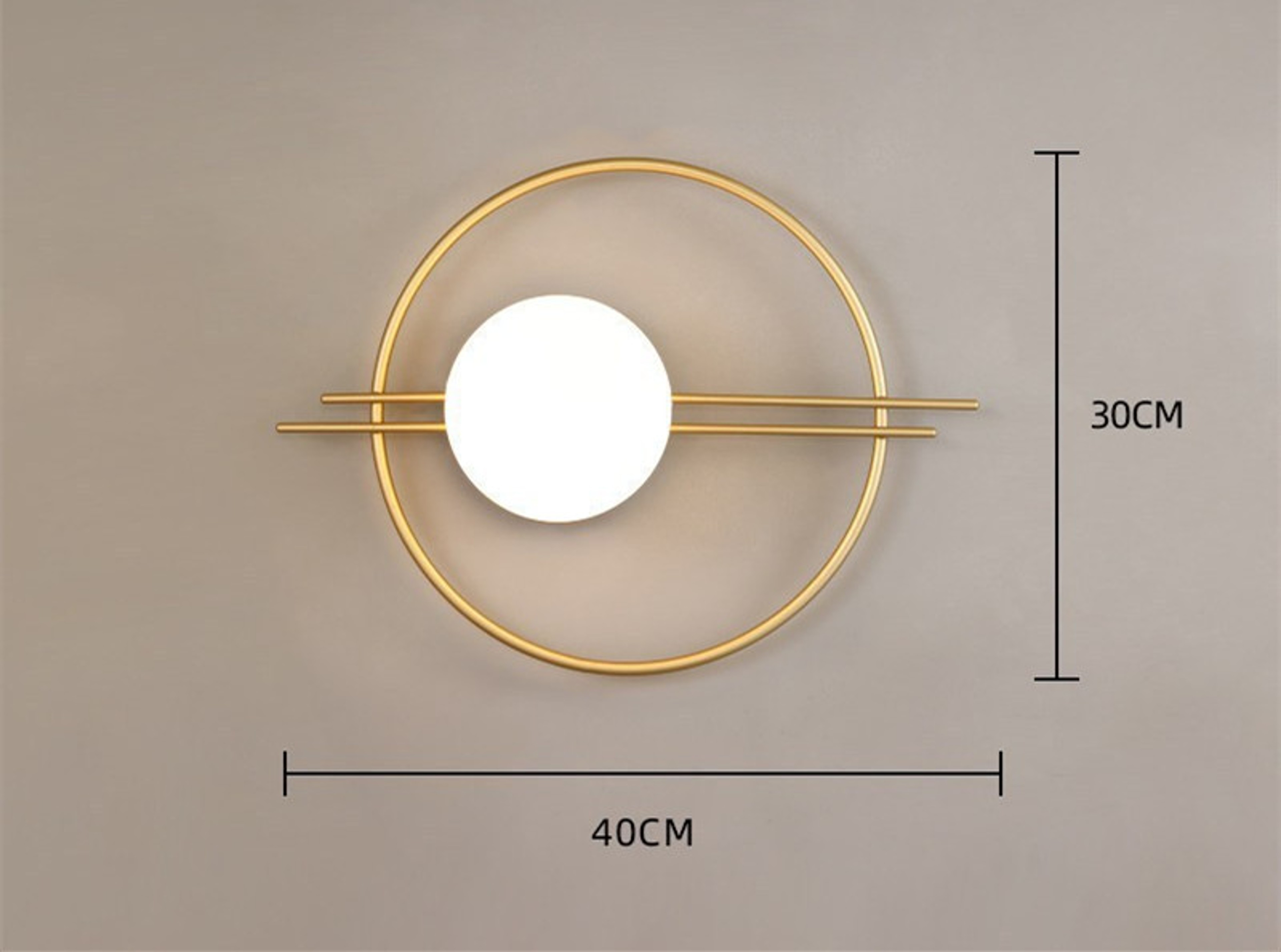 Modern LED Wall Sconce Gold & Black Round Bedroom Wall Light for Living Room Decor – view 7
