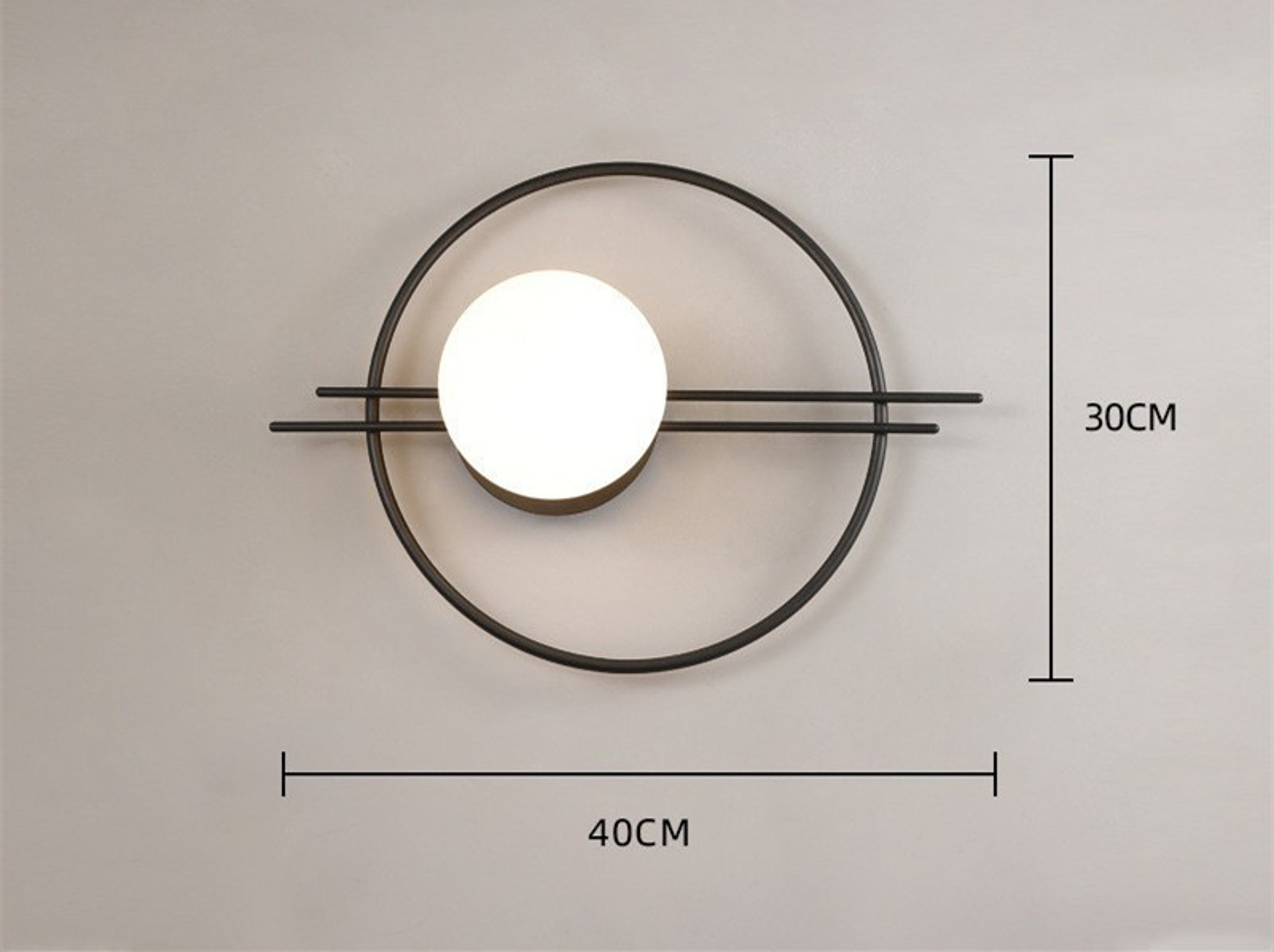 Modern LED Wall Sconce Gold & Black Round Bedroom Wall Light for Living Room Decor – view 8