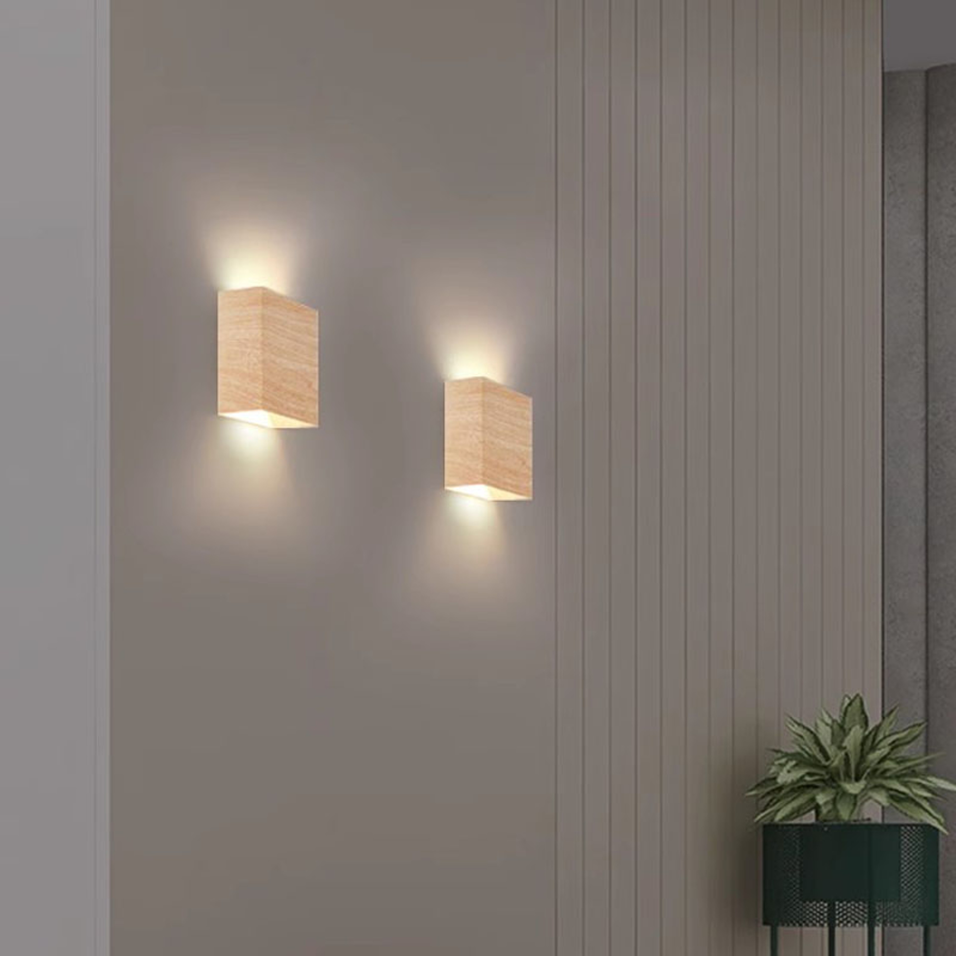 Nordic Wooden LED Wall Sconce Up Down Light for Bedroom Living Room Decor – view 3