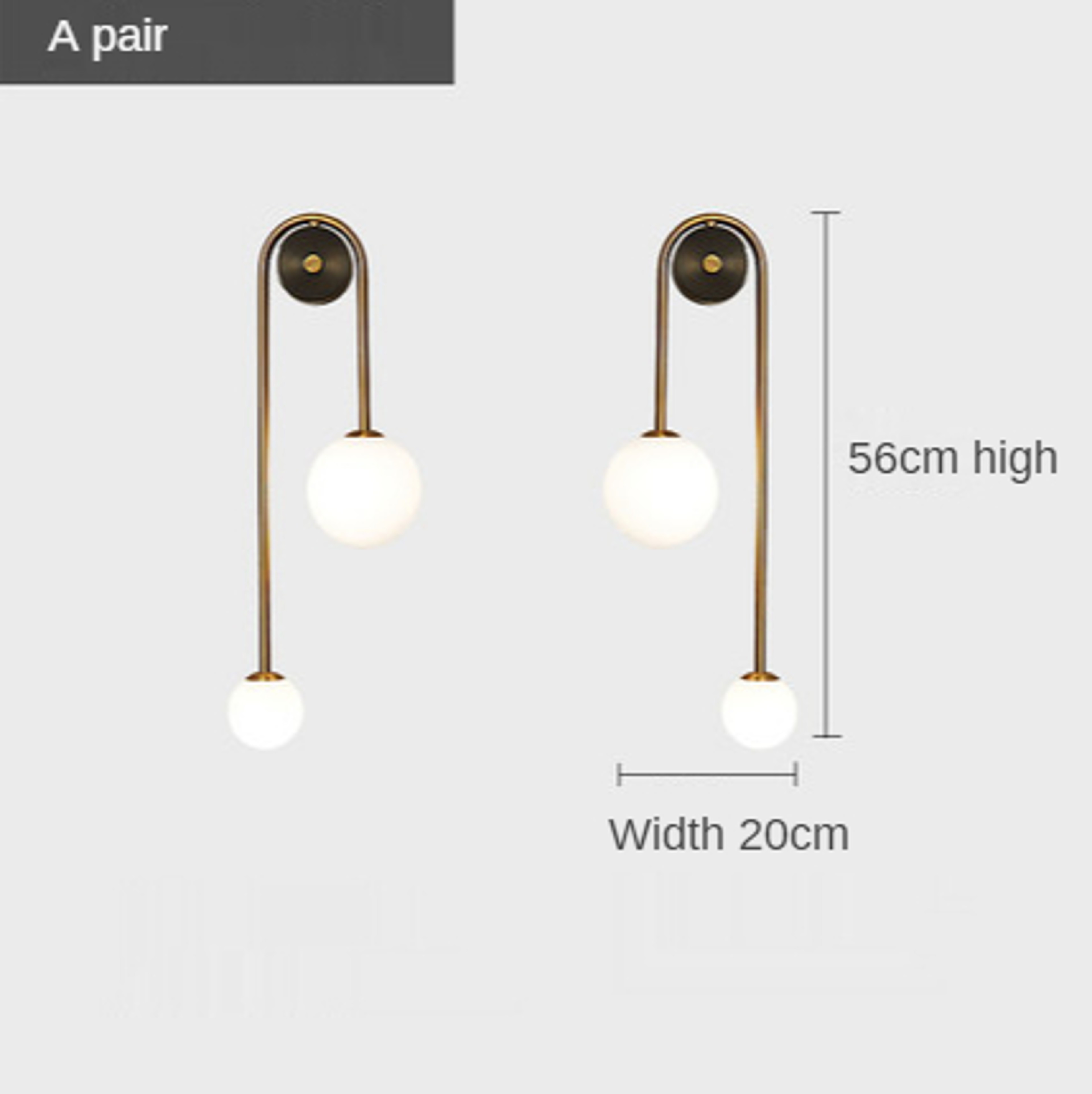 Modern Wall Lamp Glass Ball LED Gold Wall Sconce for Bedroom Living Room Decor – view 8