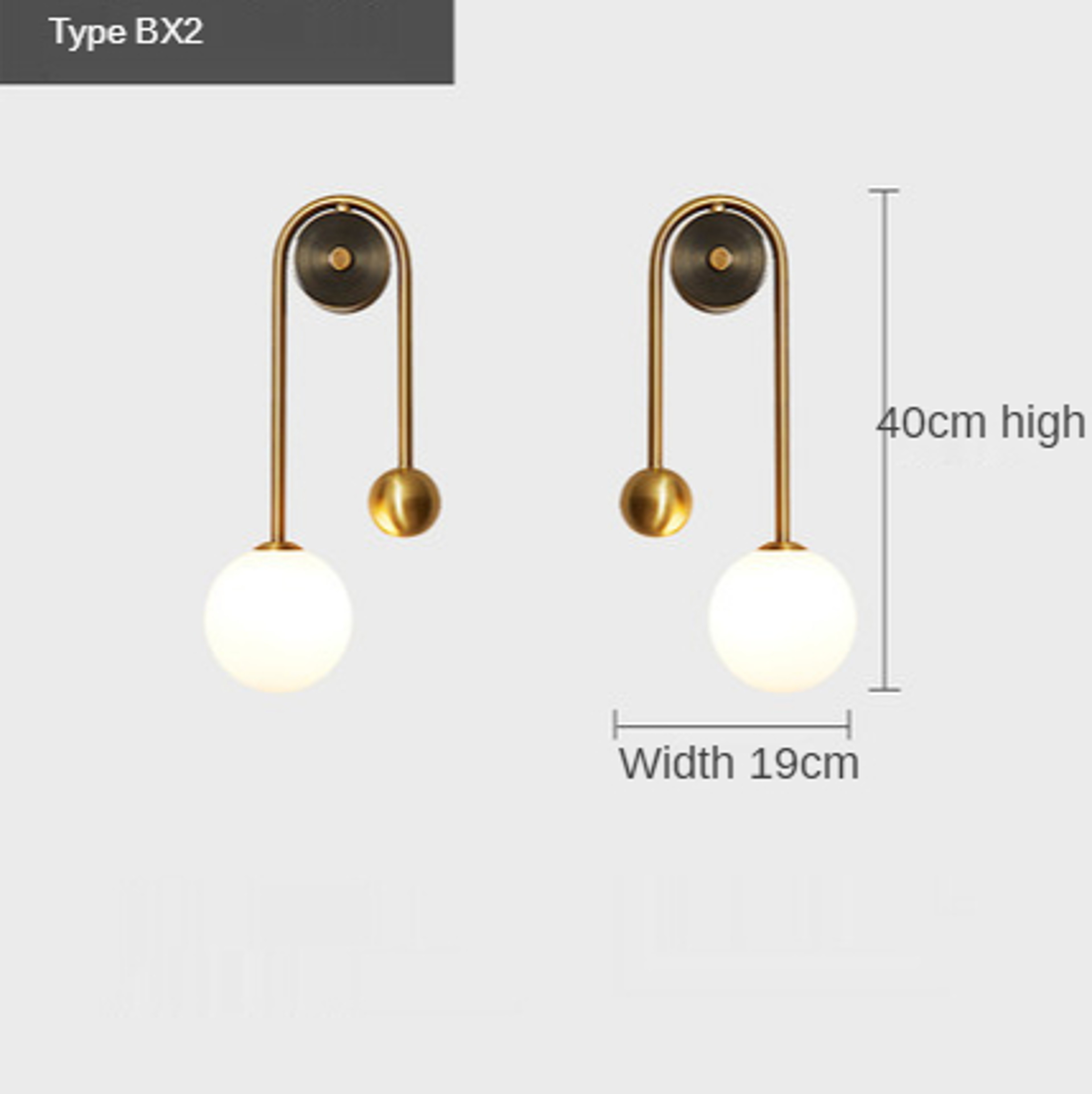 Modern Wall Lamp Glass Ball LED Gold Wall Sconce for Bedroom Living Room Decor – view 10
