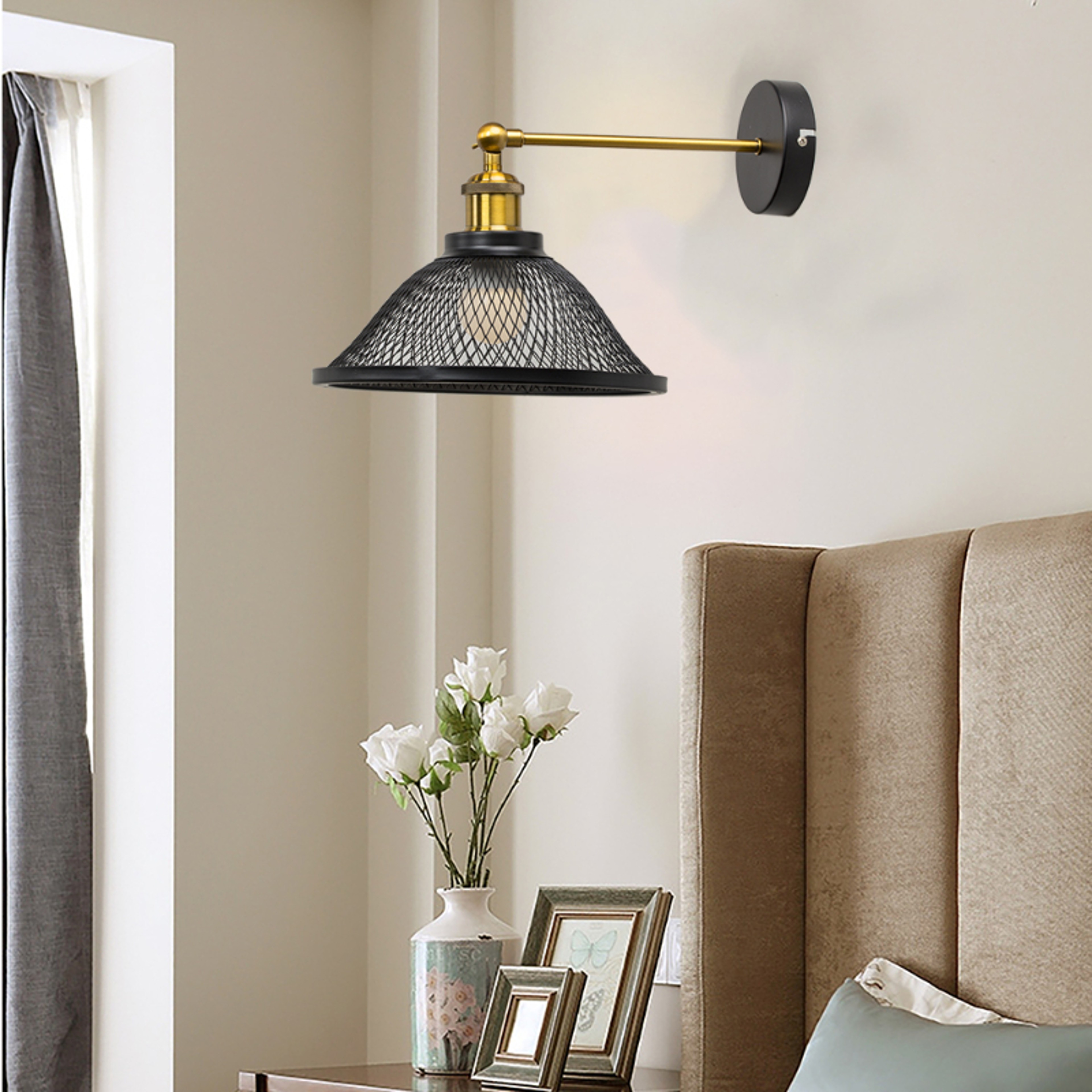 Vintage Industrial Wall Lamp Rustic Metal Sconce for Living Room Bedroom Bar Decor – view 6