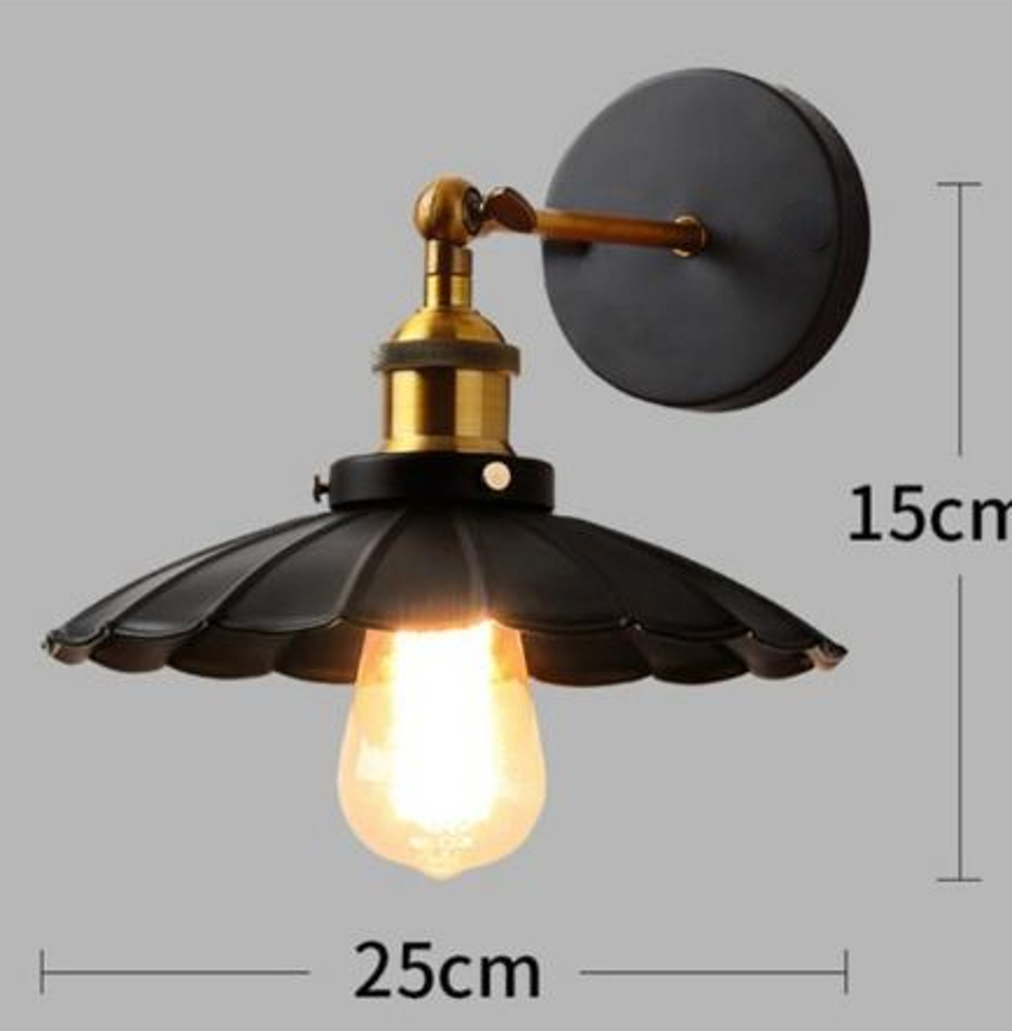 Vintage Industrial Wall Lamp Rustic Metal Sconce for Living Room Bedroom Bar Decor – view 10