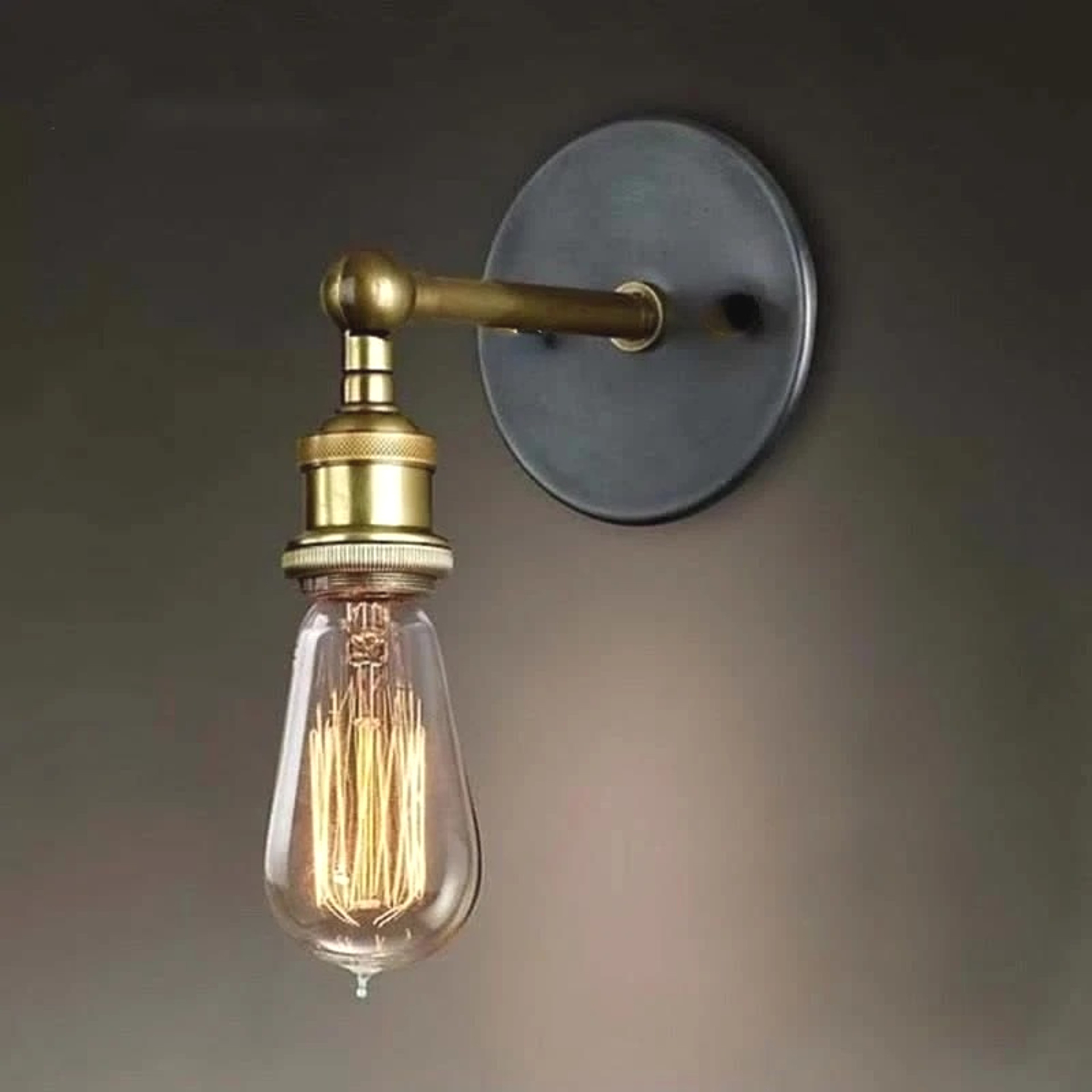 Vintage Industrial Wall Lamp Rustic Metal Sconce for Living Room Bedroom Bar Decor – view 13