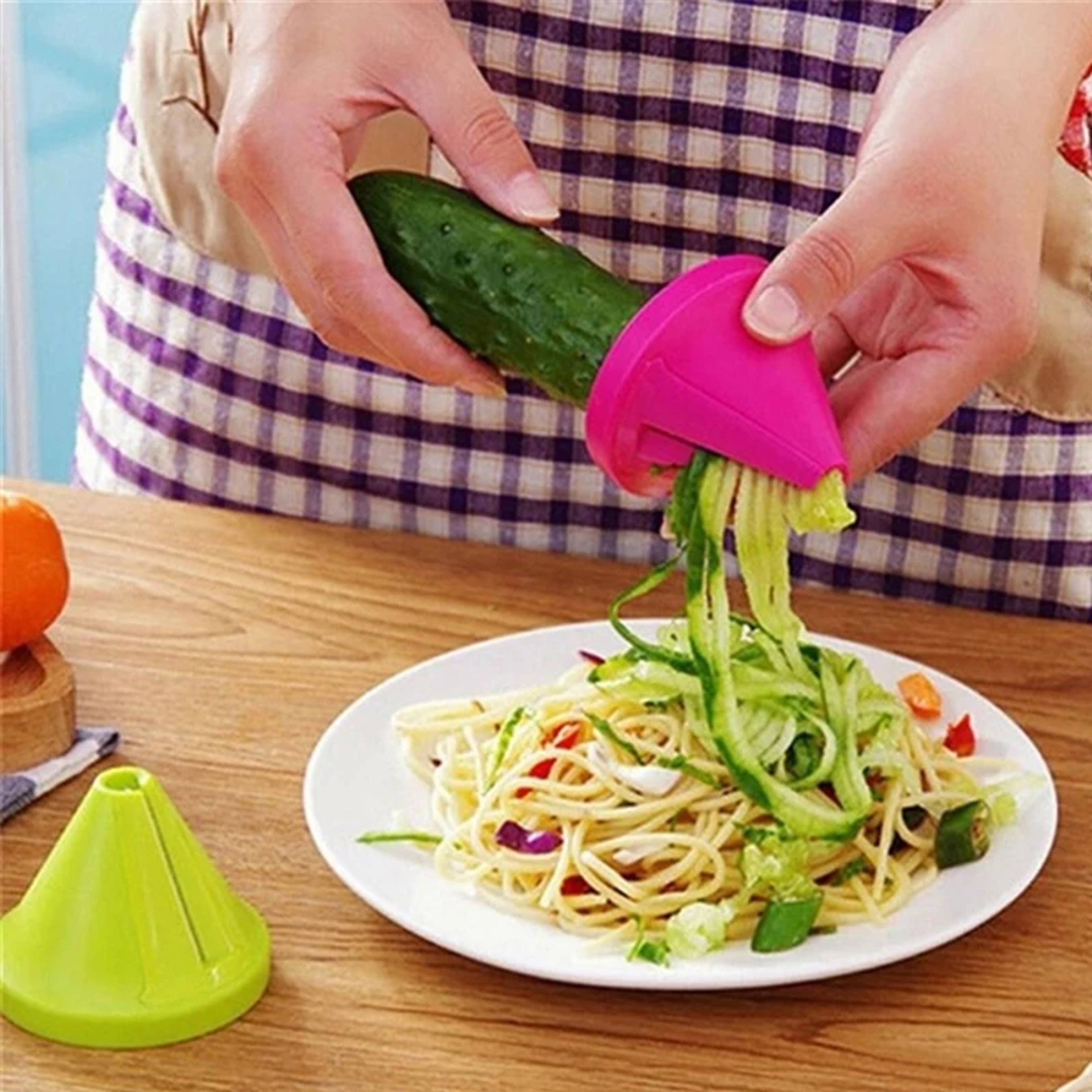 Rotary Vegetable Slicer With Interchangeable Blades For Easy Kitchen Prep 1