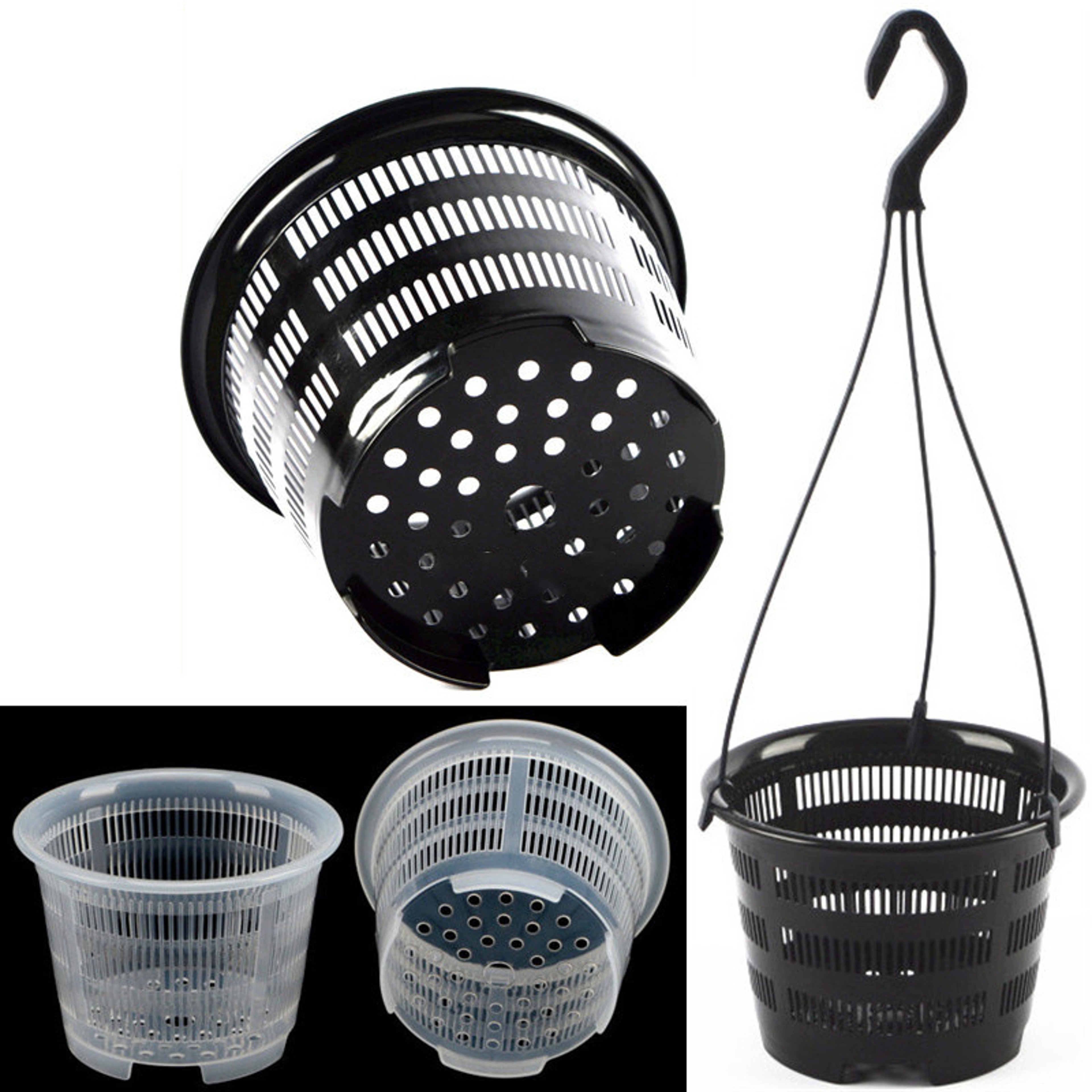 AirFlow Clear Orchid Mesh Pot With Drainage And Hanging Holes 1