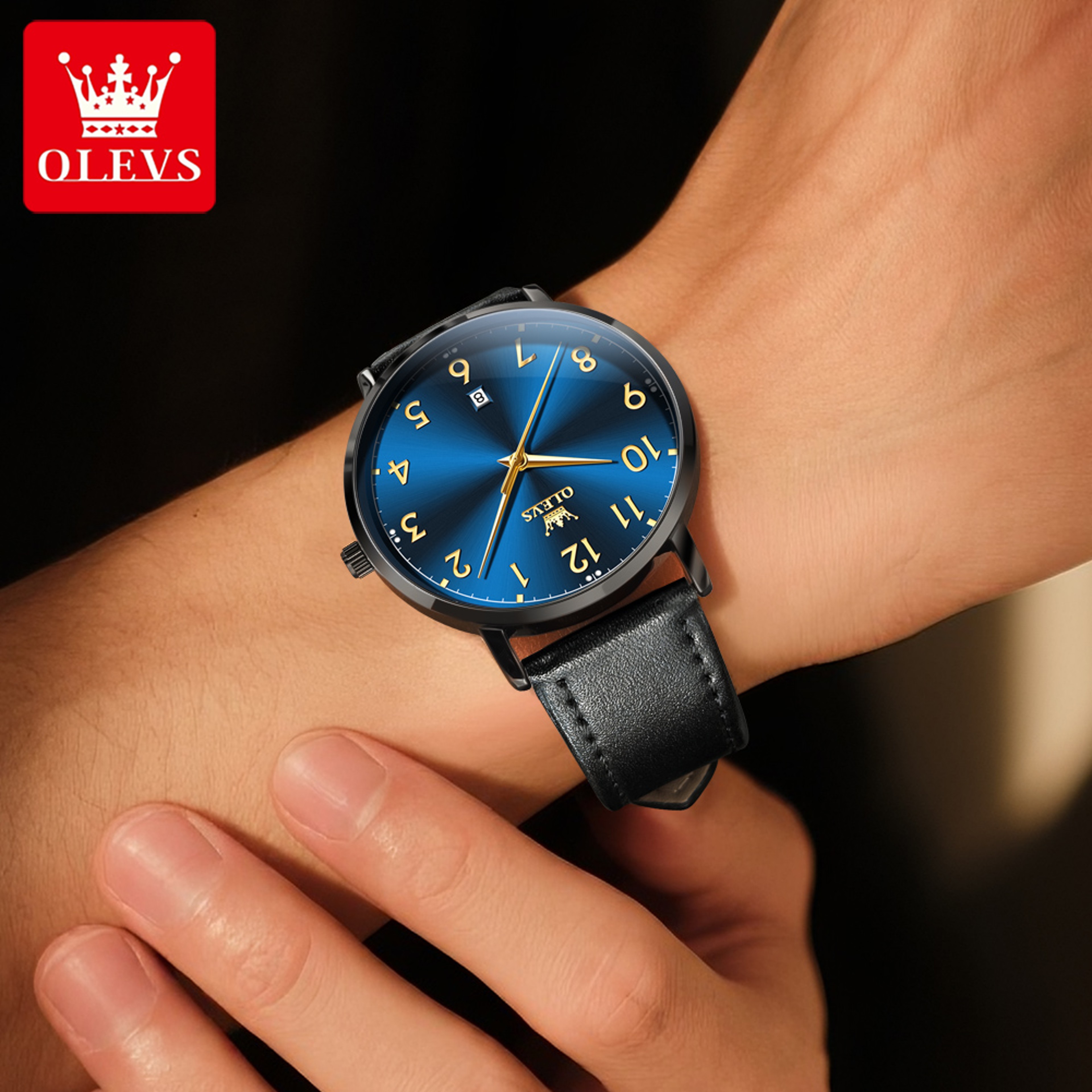 Minimalist Mens Quartz Watch With Auto Date And Water Resistant Design 4