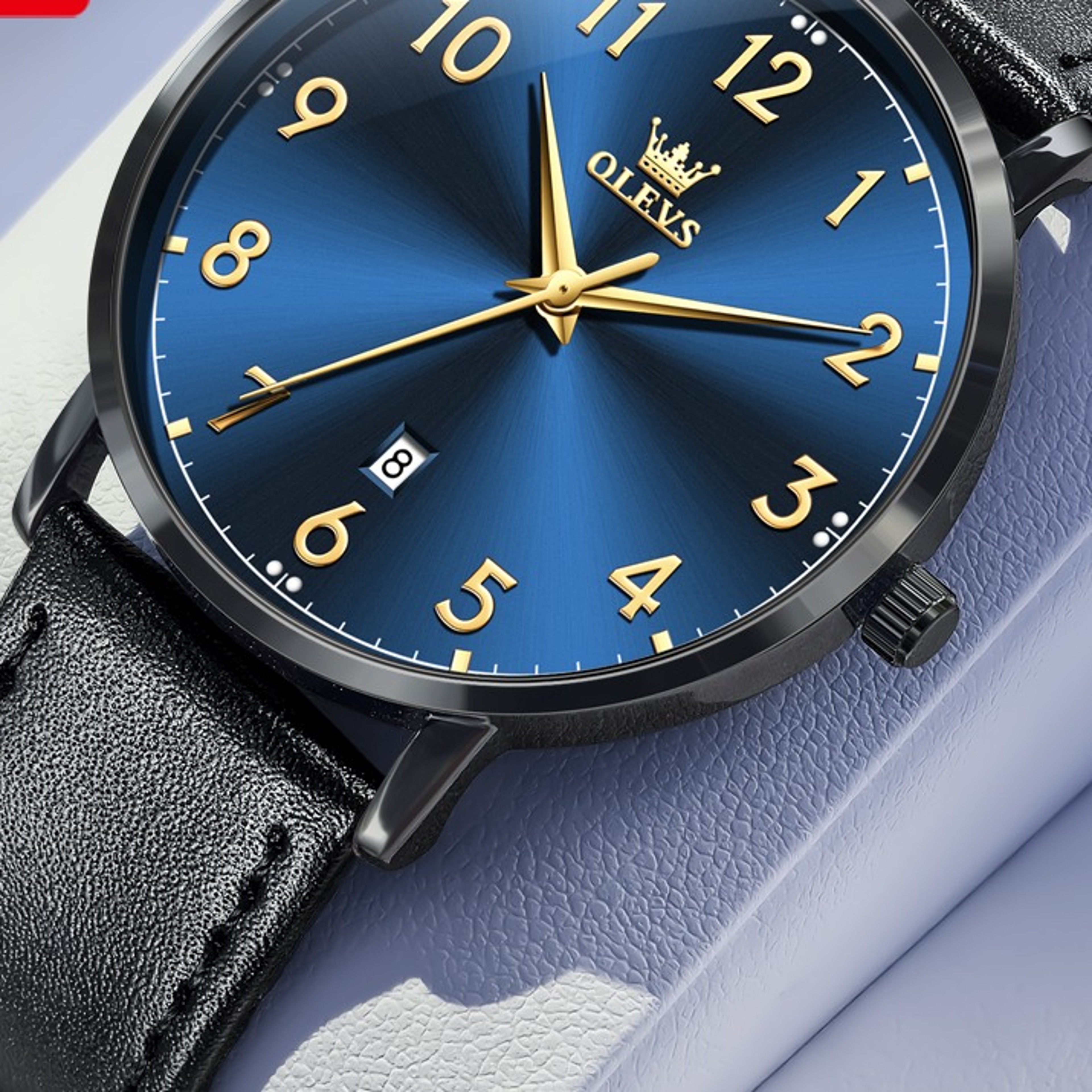 Minimalist Mens Quartz Watch with Auto Date and Water Resistant Designjpg