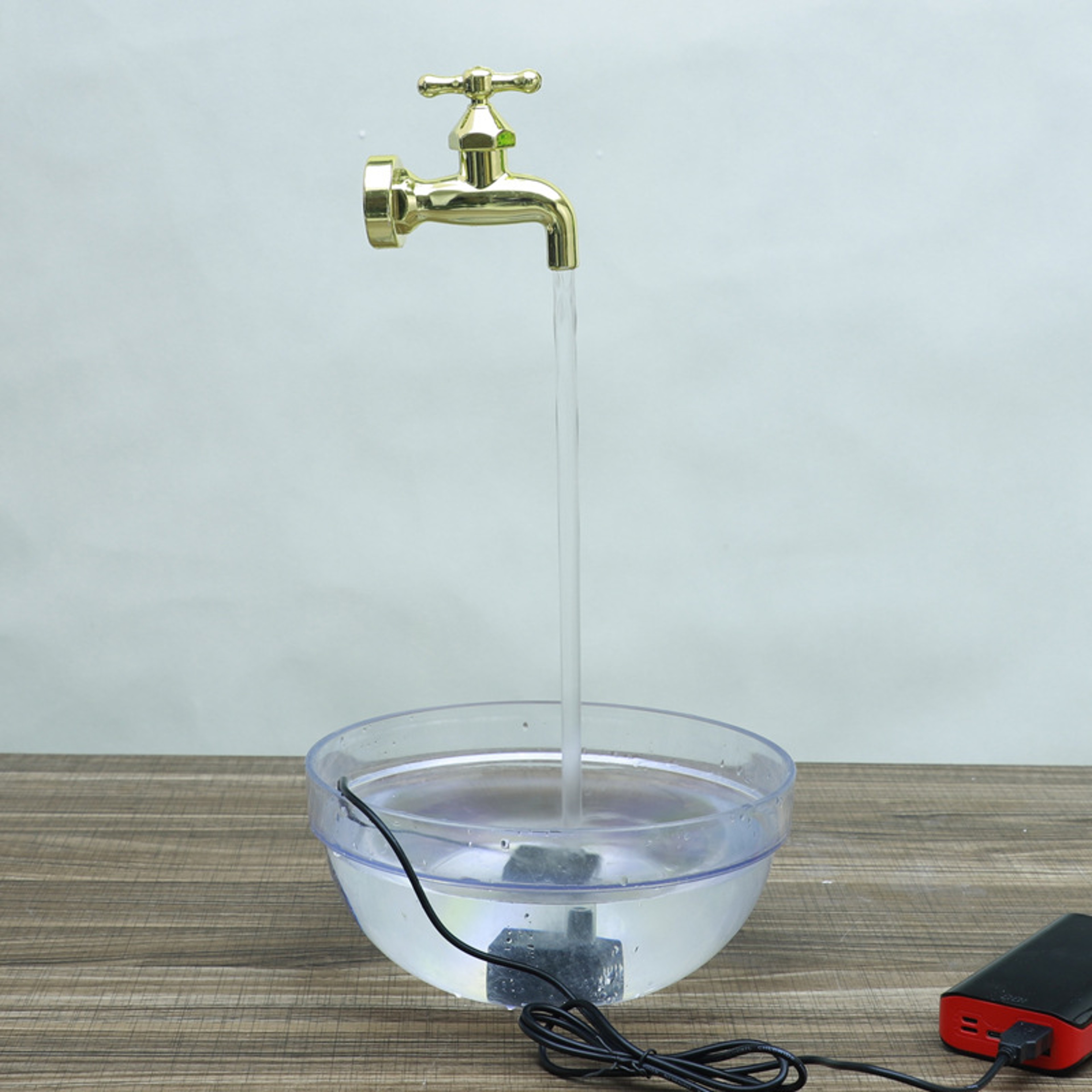 Invisible Floating Tap Fountain Watering Can Decor For Garden Courtyard 2