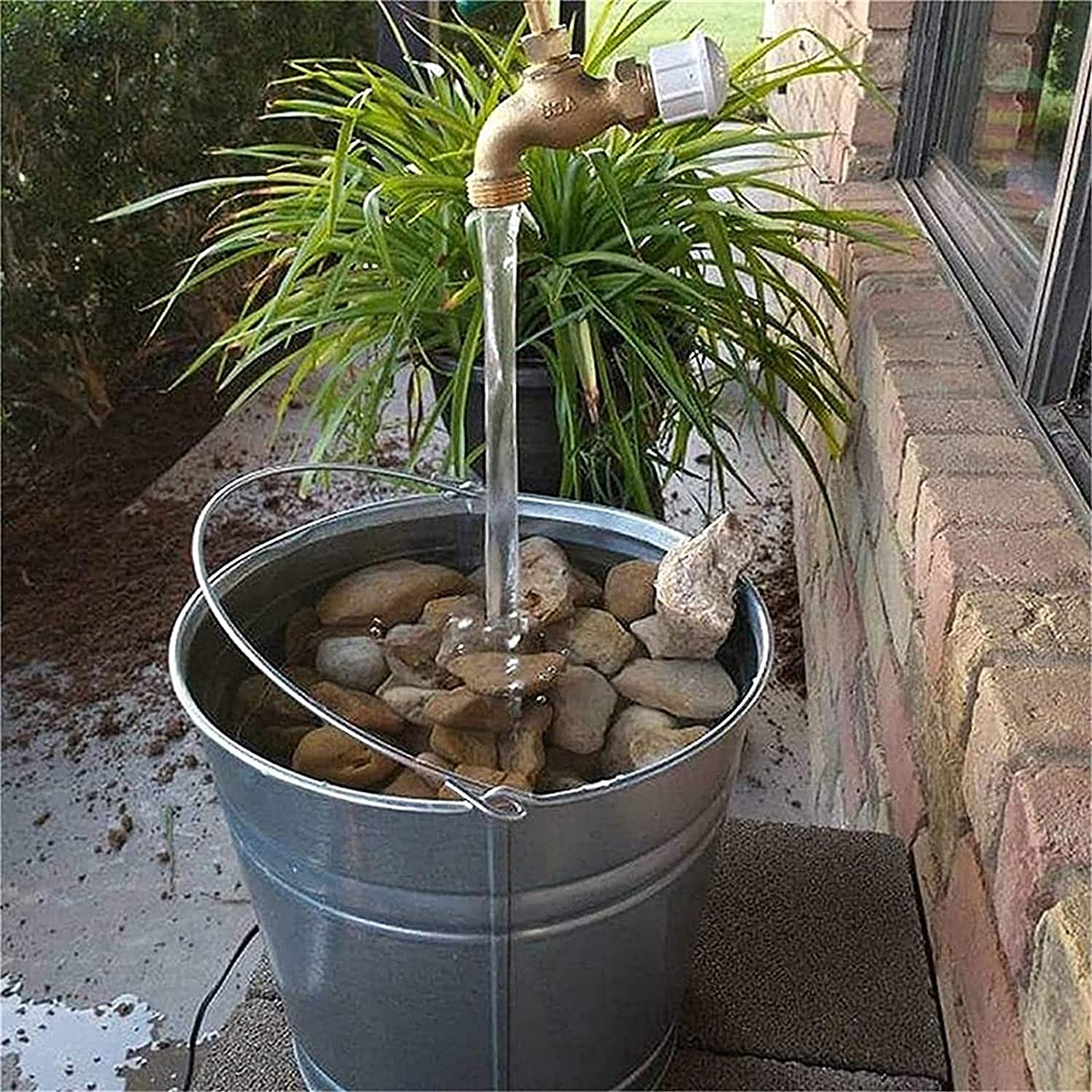 Invisible Floating Tap Fountain Watering Can Decor For Garden Courtyard 3