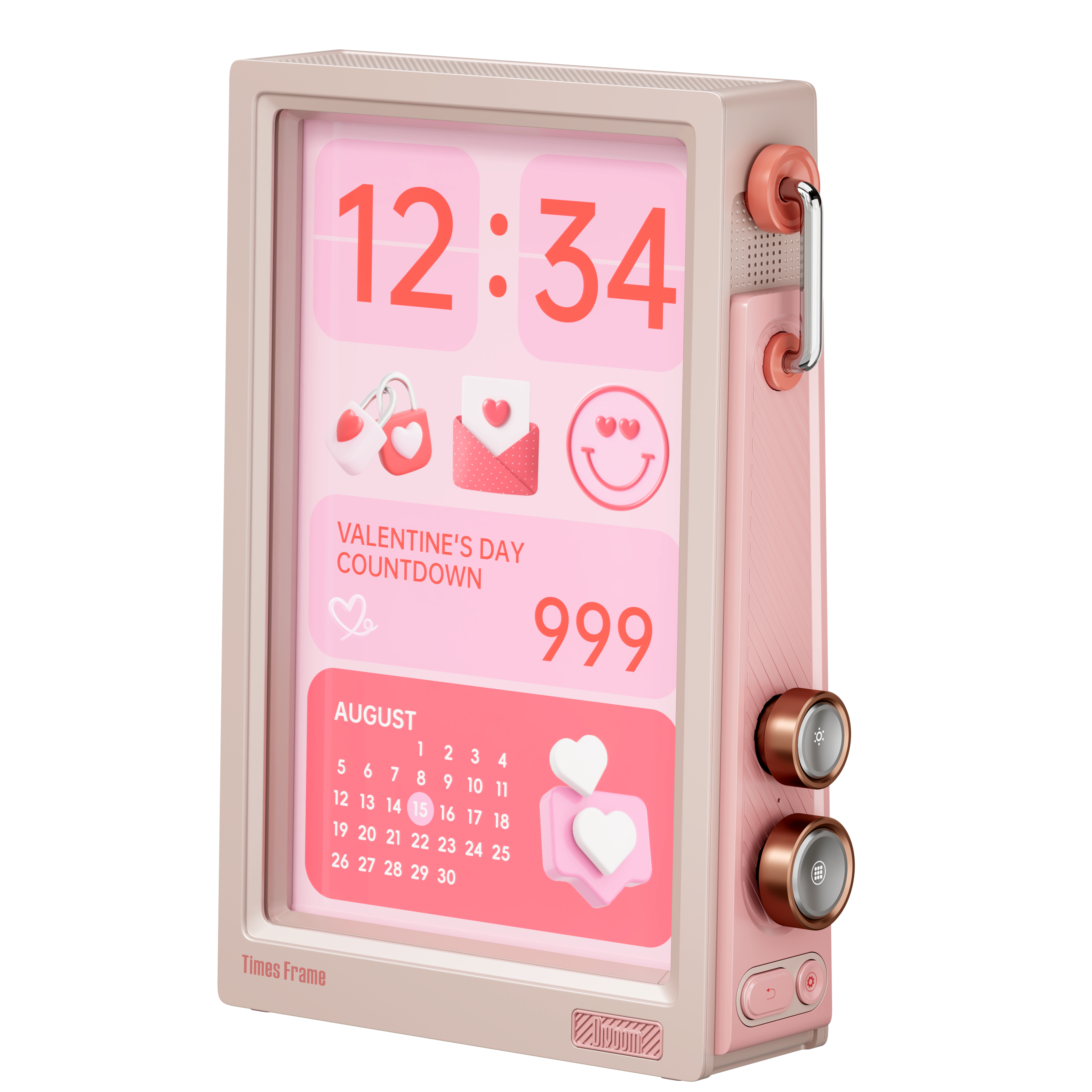 Smart HD Digital Clock Display with Weather Crypto Stocks Calendar Screen – view 8
