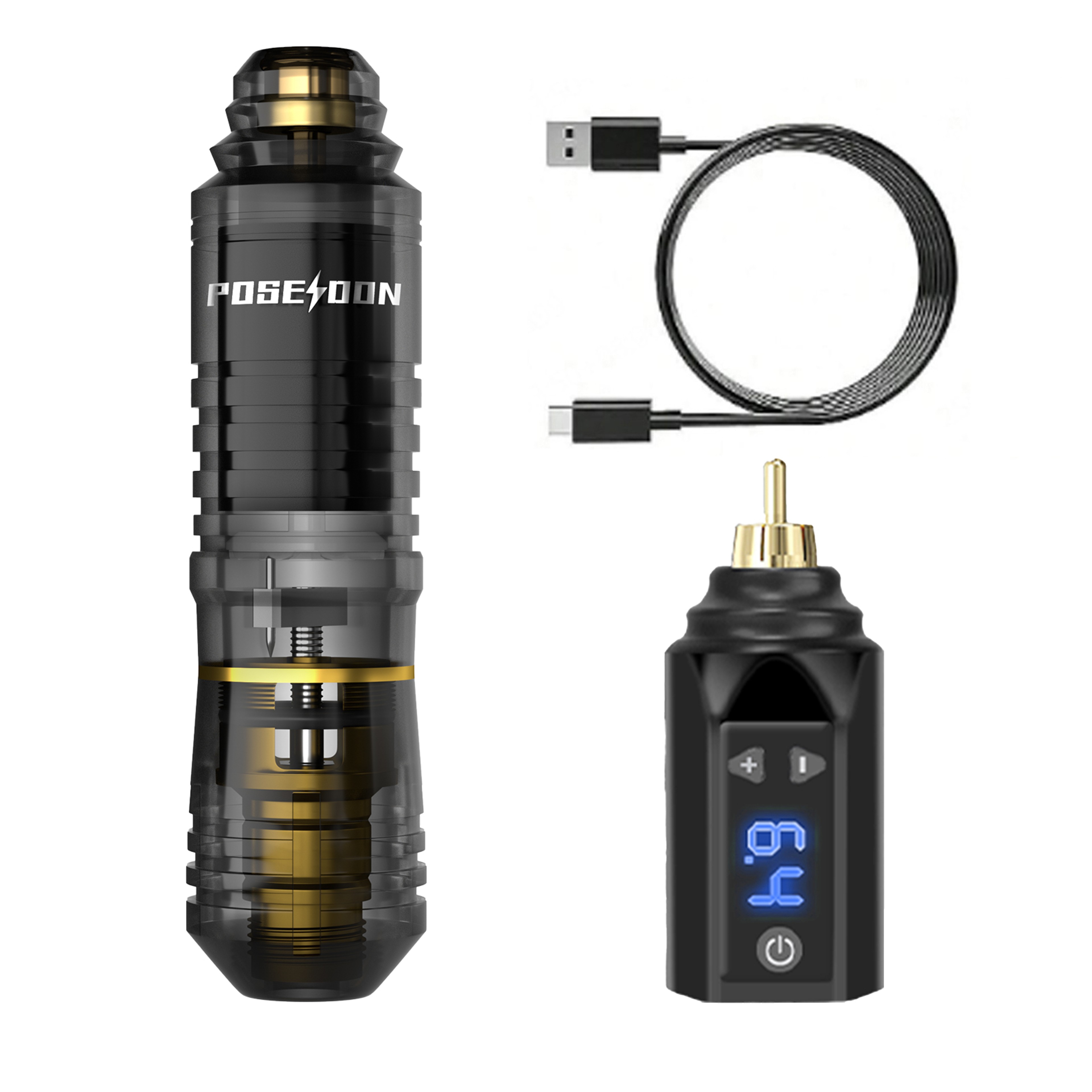 Wireless Tattoo Pen Kit with Transparent Tattoo Machine and Power Supply – view 8