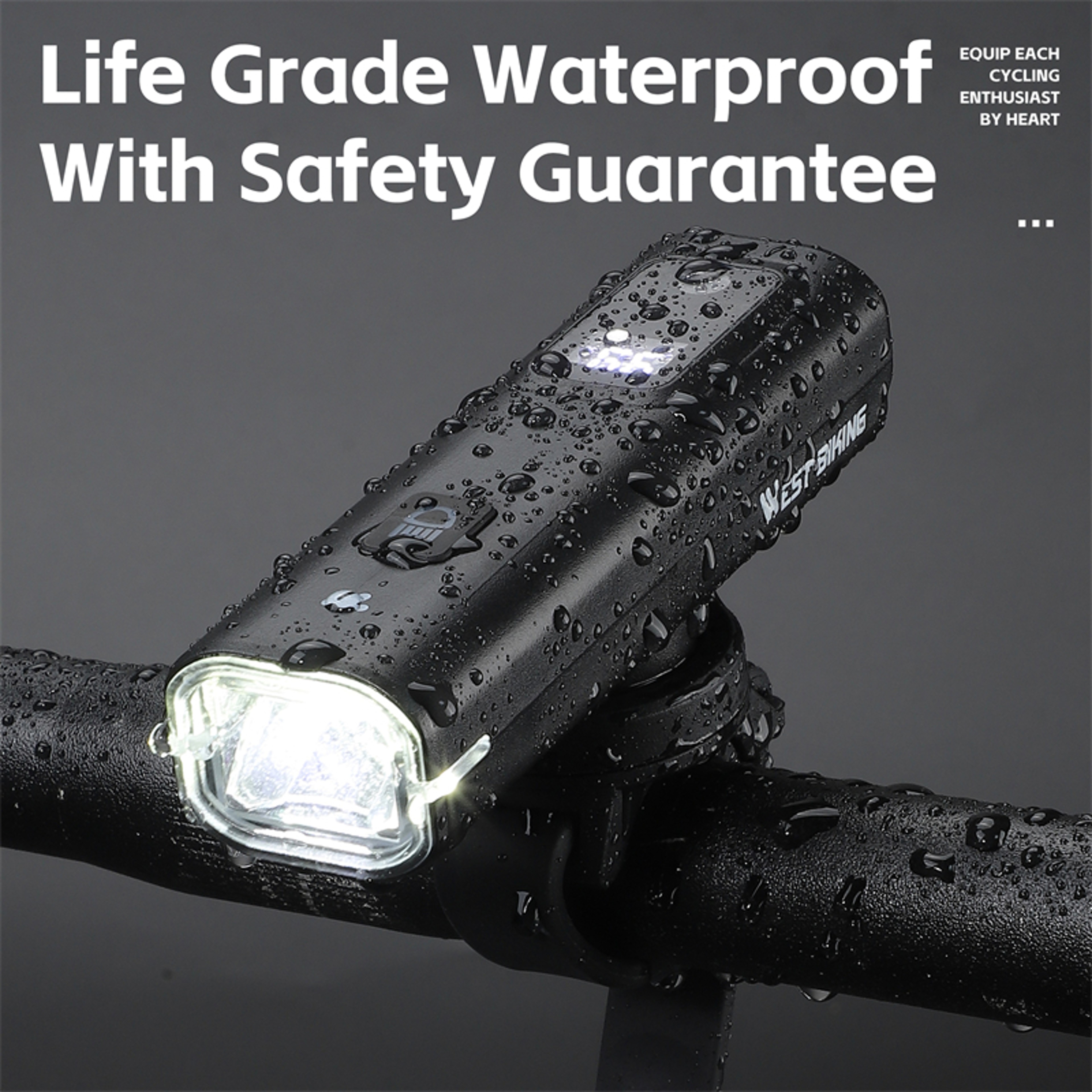 Smart Light Sensing Bike Front Light Lumen Portable Cycling Headlight – view 3
