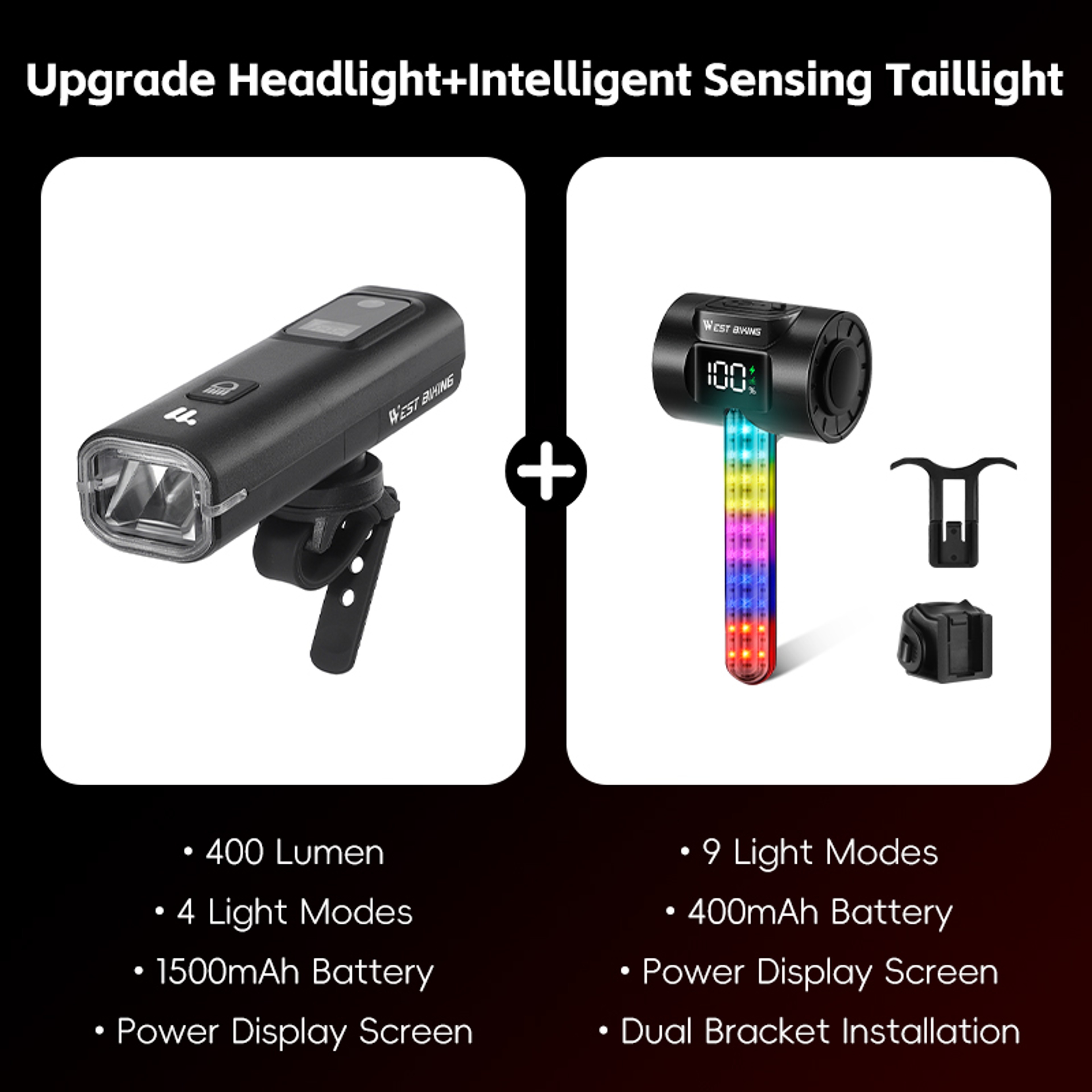 Smart Light Sensing Bike Front Light Lumen Portable Cycling Headlight – view 16