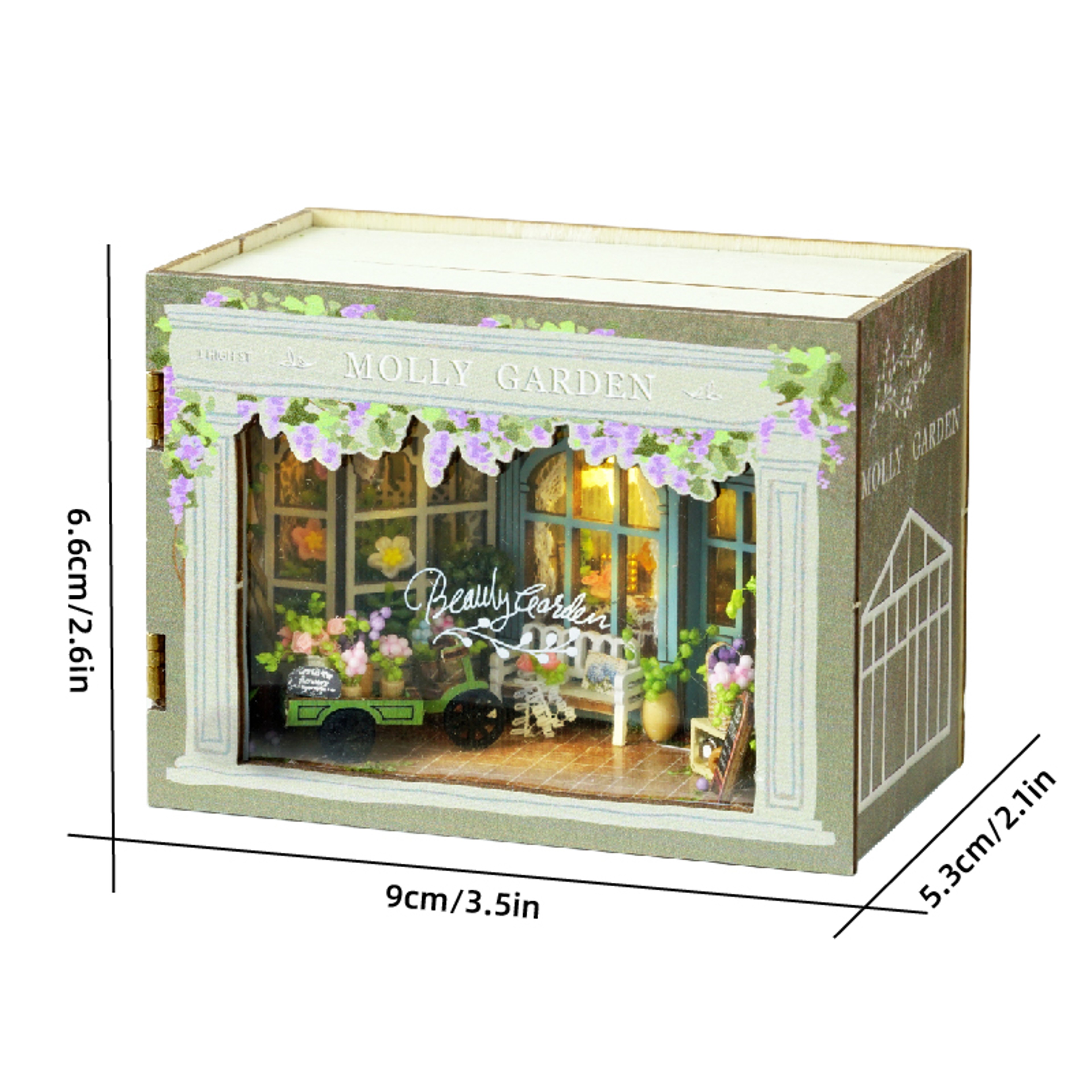 Miniature Doll House Kit Wooden Puzzle Model with Furniture Lighting DIY Craft Gift – view 10